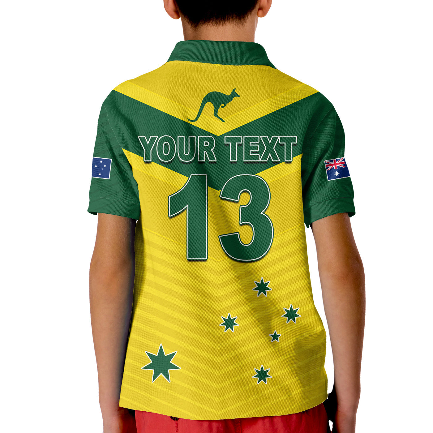 (Custom Text and Number) Australia Cricket Polo Shirt Go Aussie Champions - Vibe Hoodie Shop