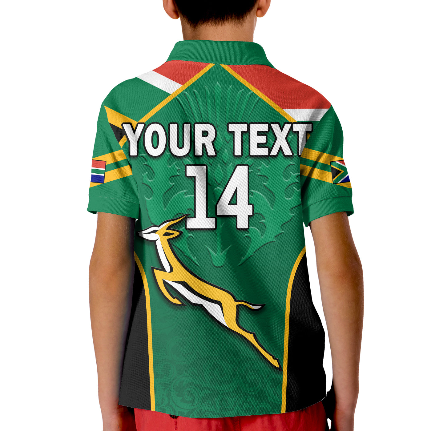 (Custom Text And Number) South Africa Rugby Polo Shirt Springboks 2022 Sporty Style Go Amabokoboko - Vibe Hoodie Shop