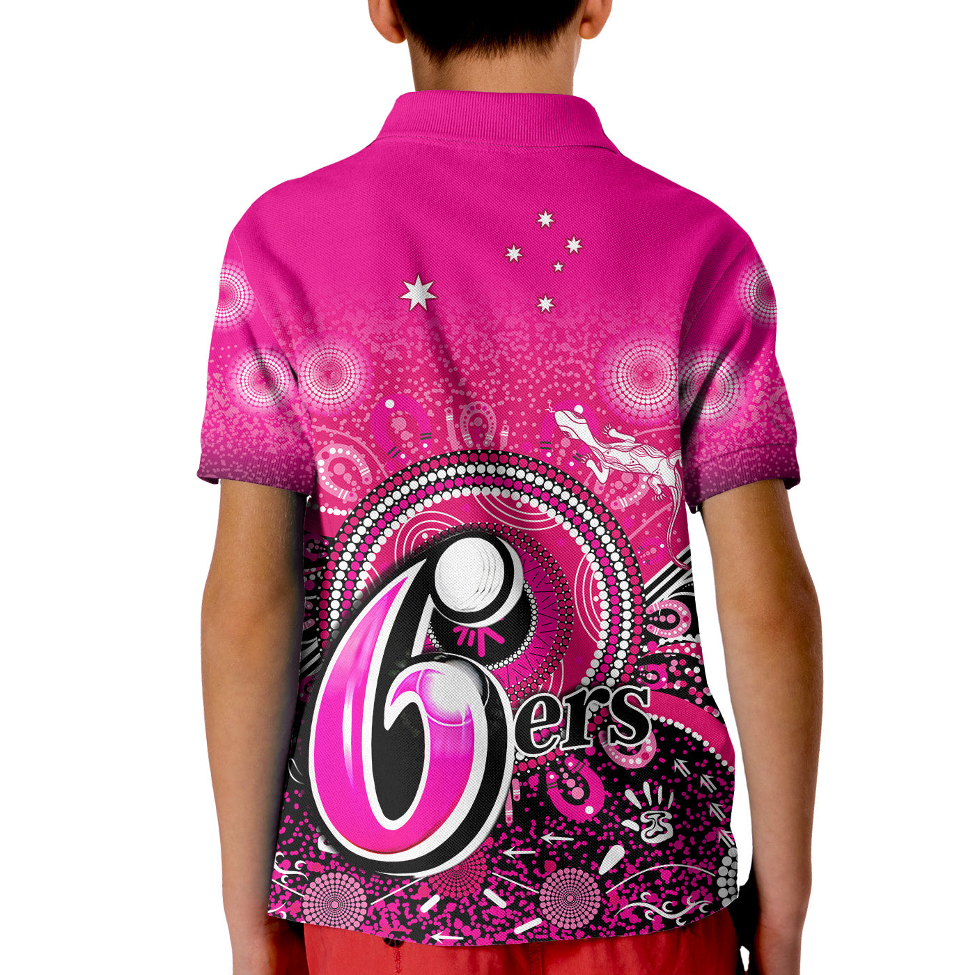 Sydney Sixers Polo Shirt KID Aboriginal Australia Cricket Champion - Vibe Hoodie Shop