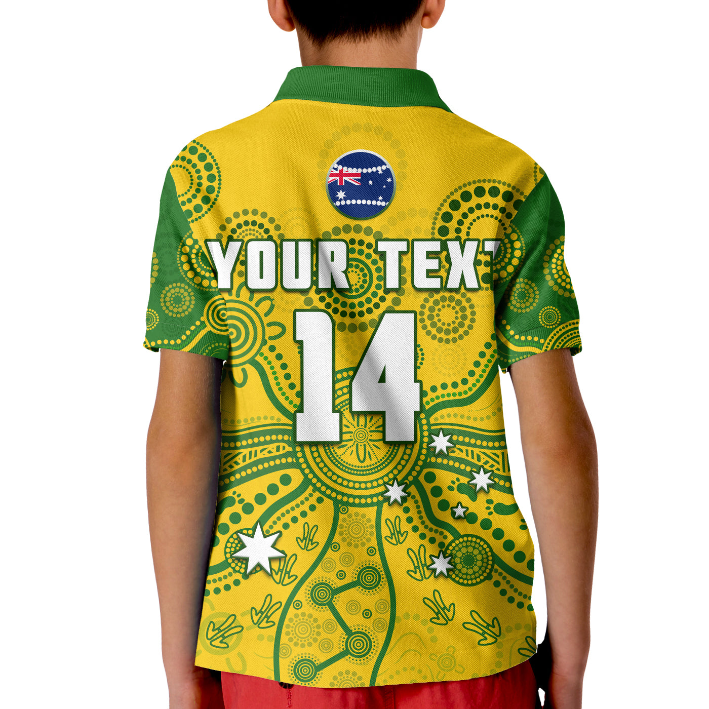 (Custom Text And Number) Cricket Australia Polo Shirt KID Aussie 2022 Indigenous Special Version - Vibe Hoodie Shop