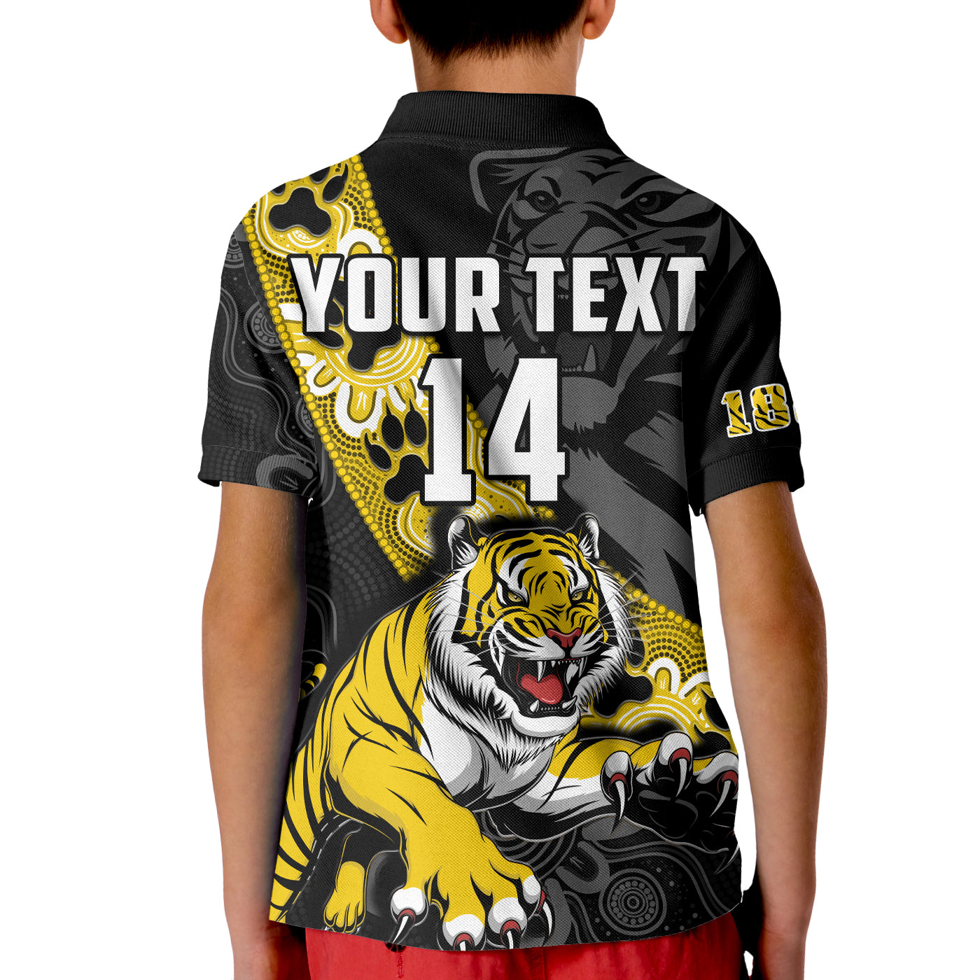 (Custom Text And Number) Richmond Football Polo Shirt Tigers 1885 Indigenous Basic Style - Vibe Hoodie Shop