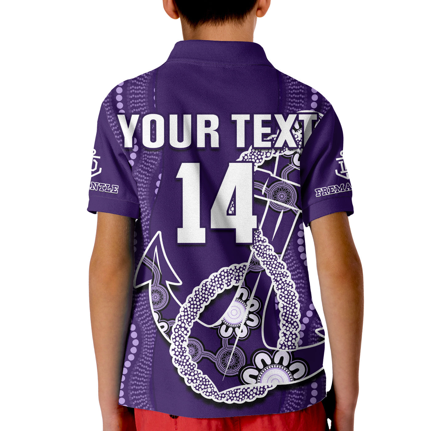 (Custom Text And Number) Dockers Football Polo Shirt Fremantle Anchor Mix Aboriginal Pattern Dynamic Style - Vibe Hoodie Shop