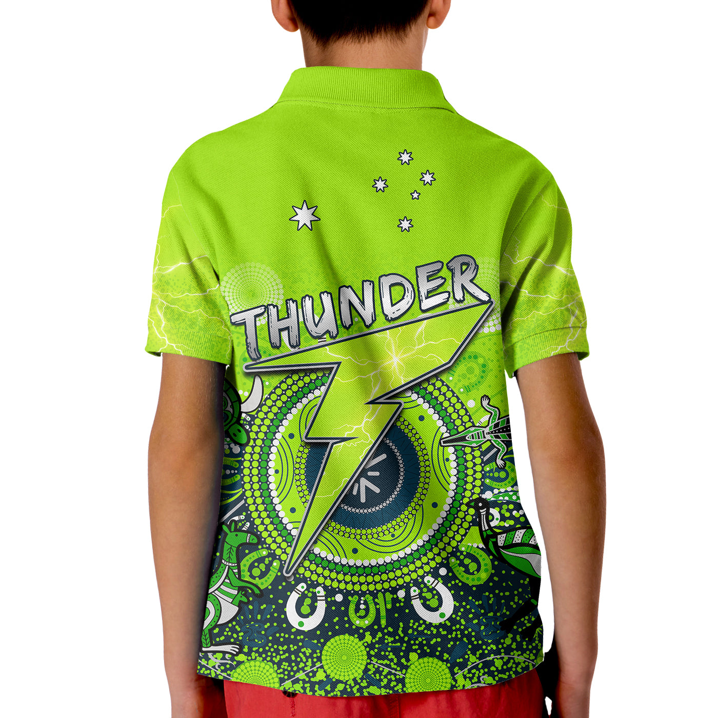 Sydney Thunder Polo Shirt Cricket Aboriginal - Vibe Hoodie Shop