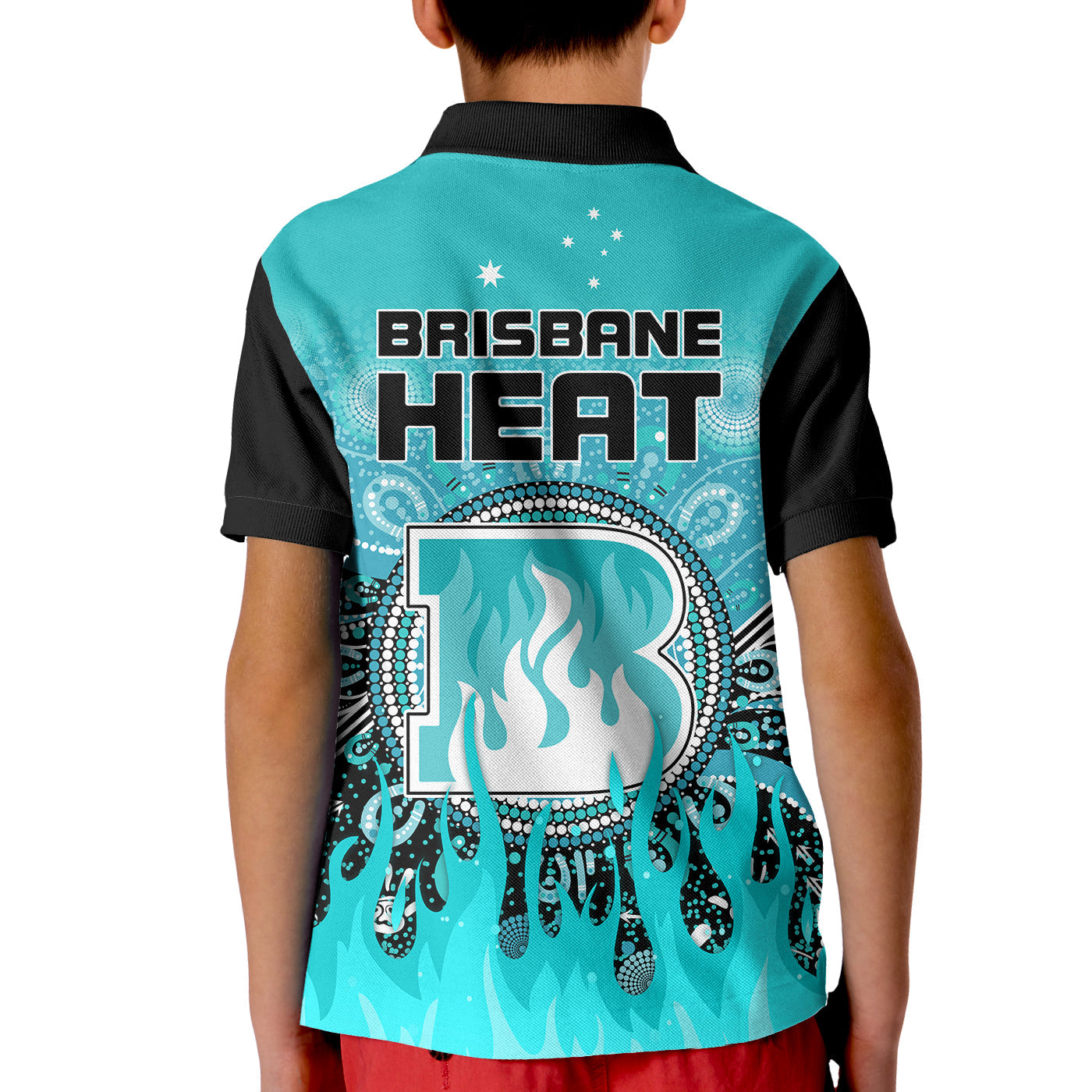 Brisbane Heat Polo Shirt Aboriginal Dot Fire Australia Cricket - Vibe Hoodie Shop