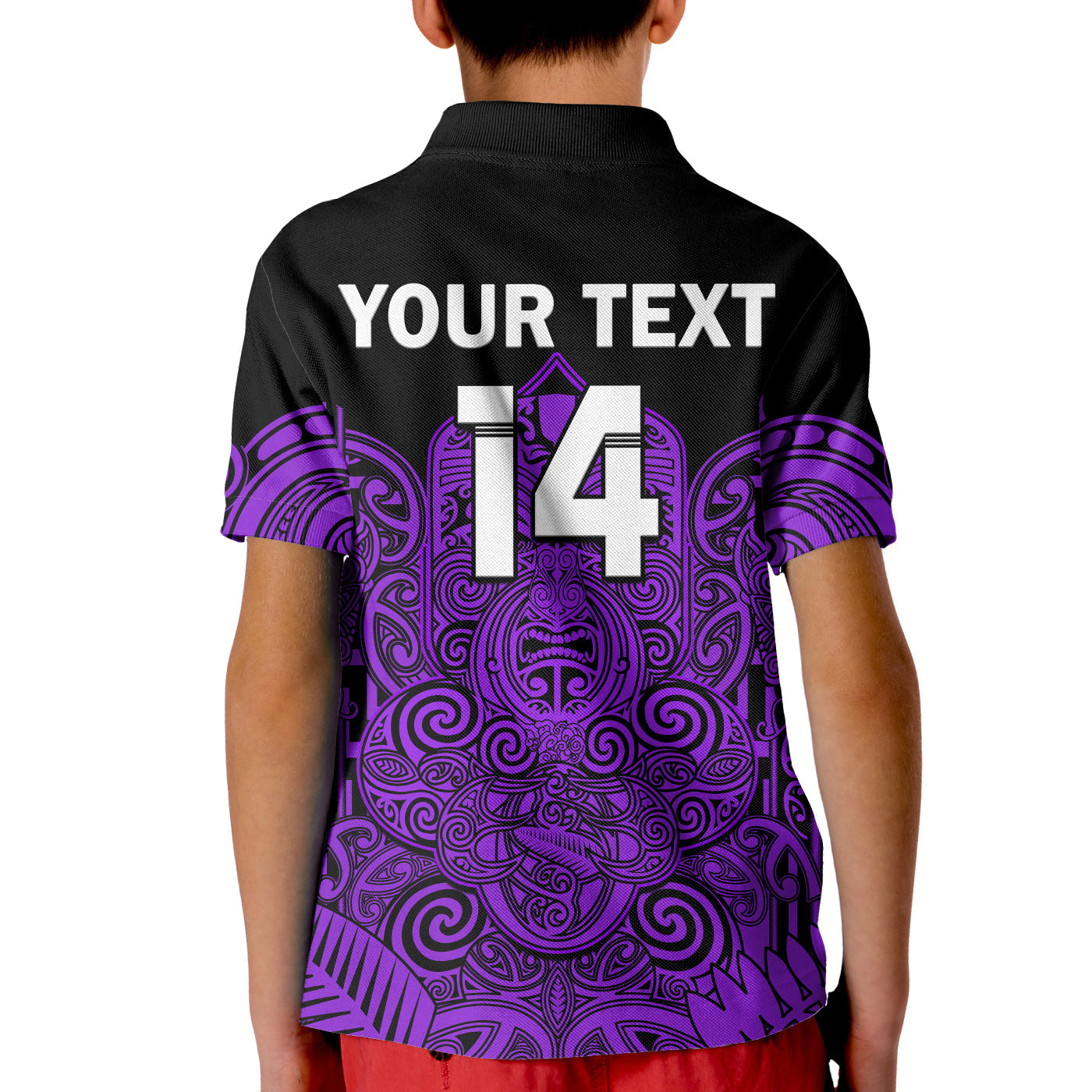 (Custom Text And Number) New Zealand Tiki Rugby Polo Shirt NZ Maori Koru Pattern Ver.04 - Vibe Hoodie Shop