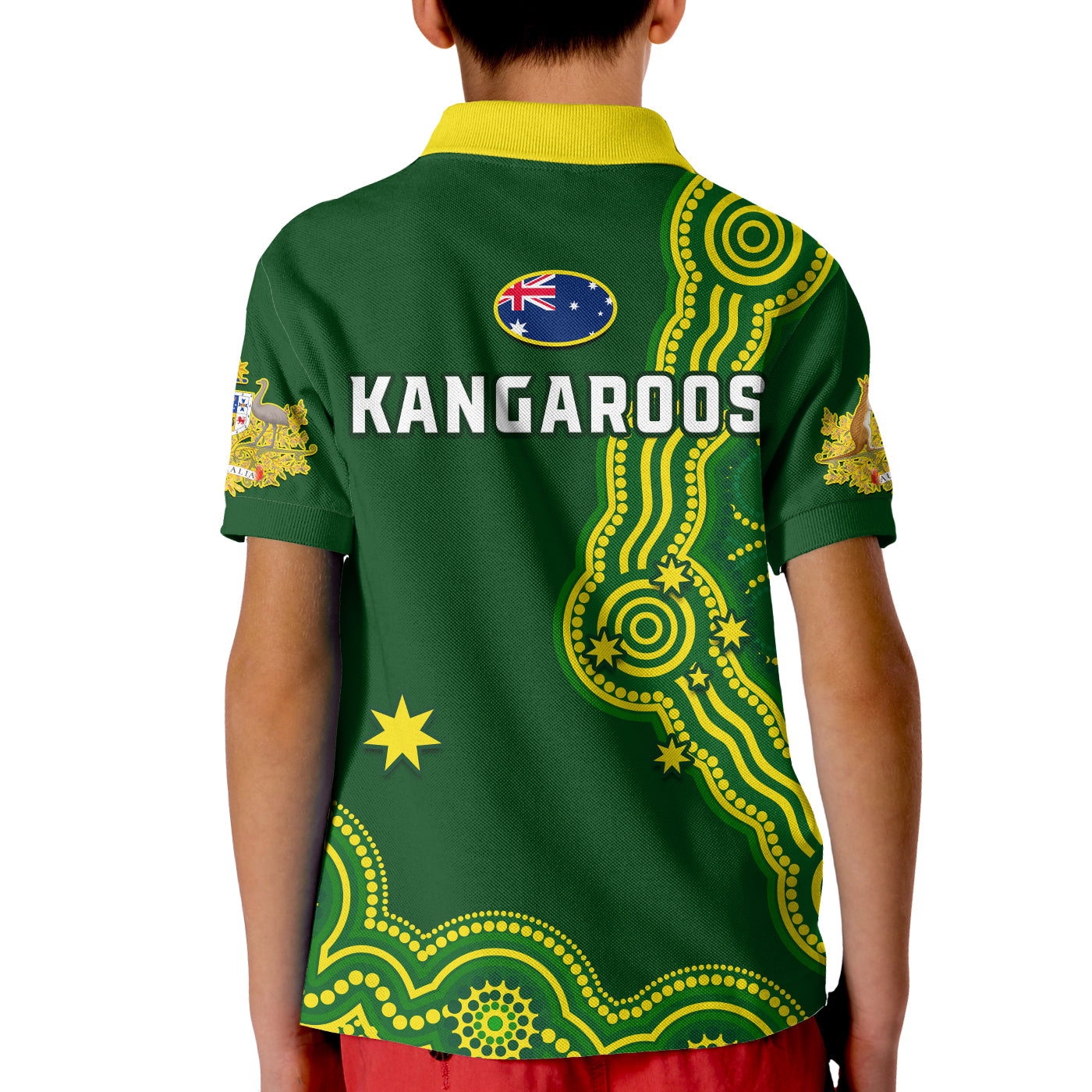 Australia Rugby Polo Shirt The Kangaroos Champions Pacific Indigenous - Vibe Hoodie Shop