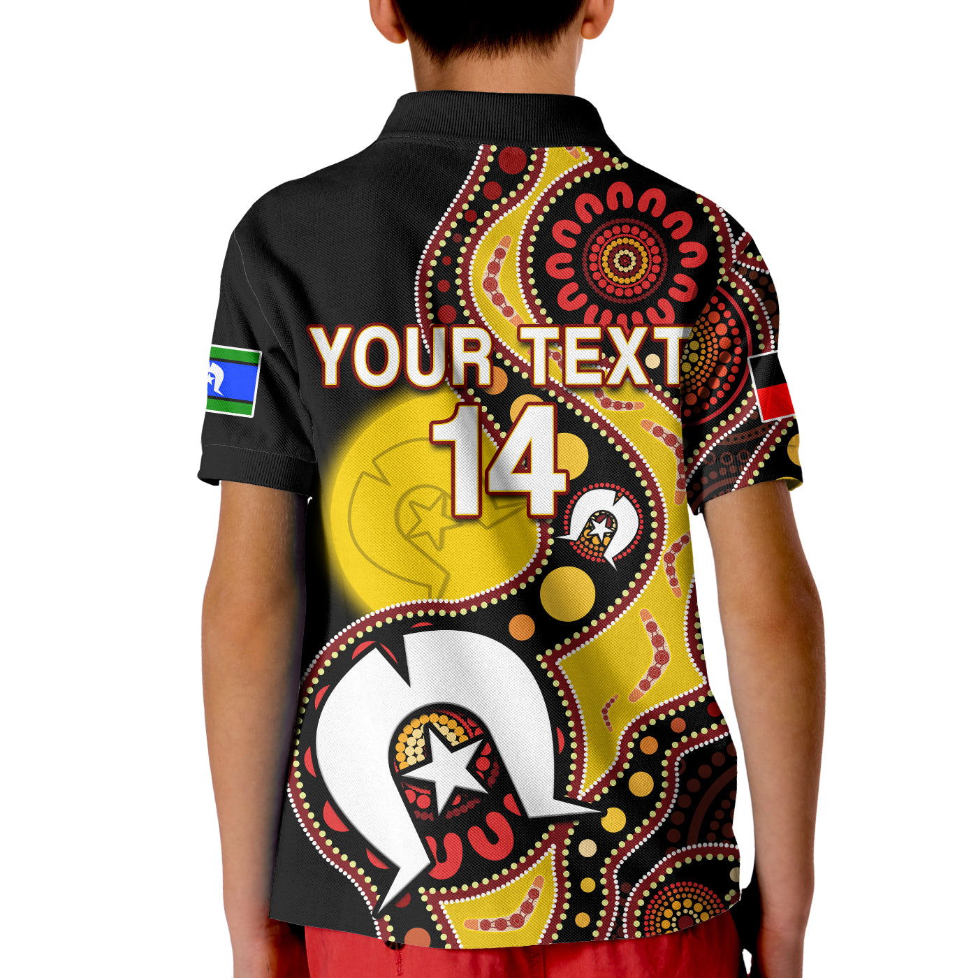 (Custom Text And Number) Australia NAIDOC Week 2023 Polo Shirt KID Indigenous For Our Elders - Vibe Hoodie Shop