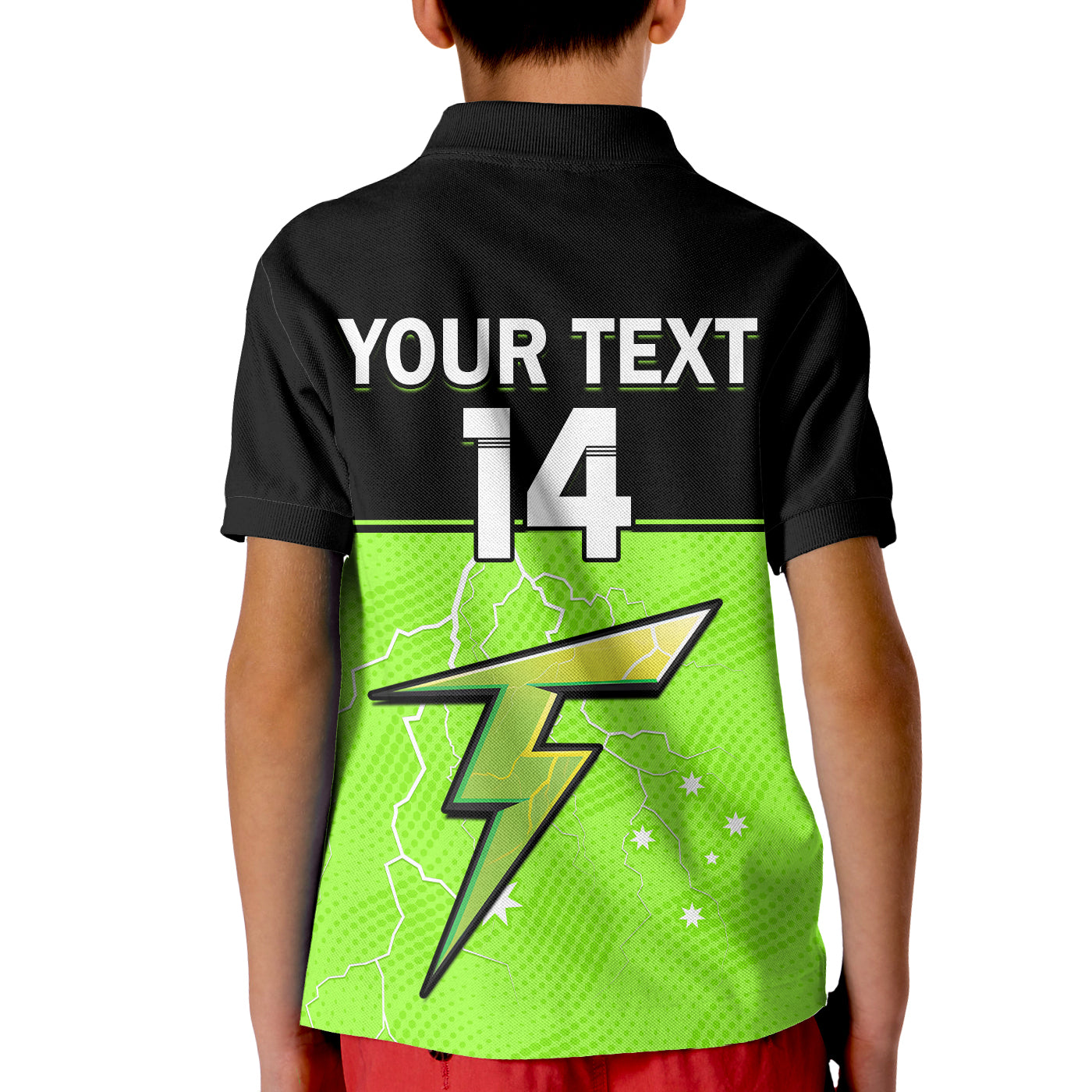 (Custom Text And Number) Sydney Thunder Cricket Polo Shirt KID Est 2011 Sporty - Vibe Hoodie Shop