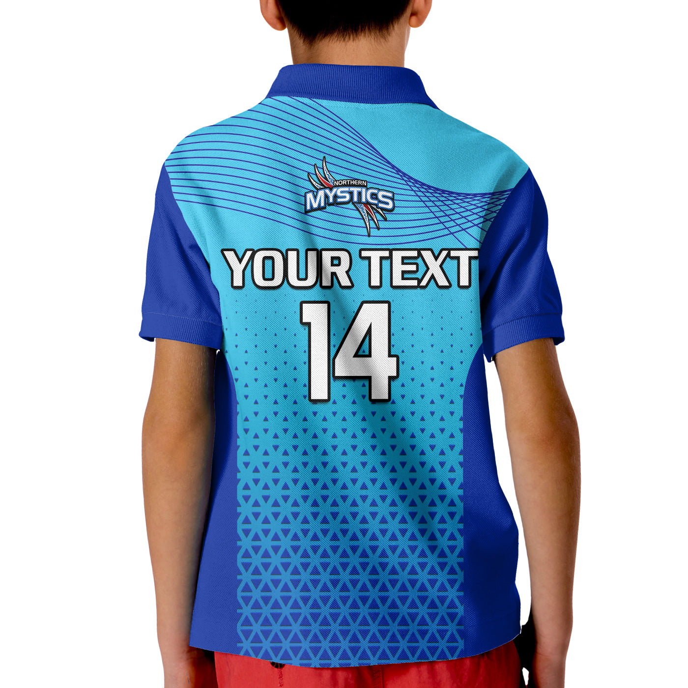 (Custom Text And Number) Aotearoa Netball Polo Shirt KID Northern Mystics 2023 ANZ Premiership - Vibe Hoodie Shop