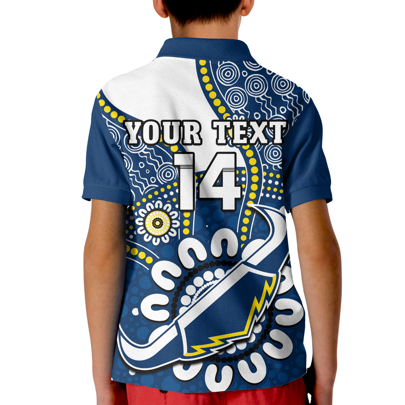 (Custom Text And Number) Cowboys Rugby Polo Shirt Indigenous Art - Vibe Hoodie Shop