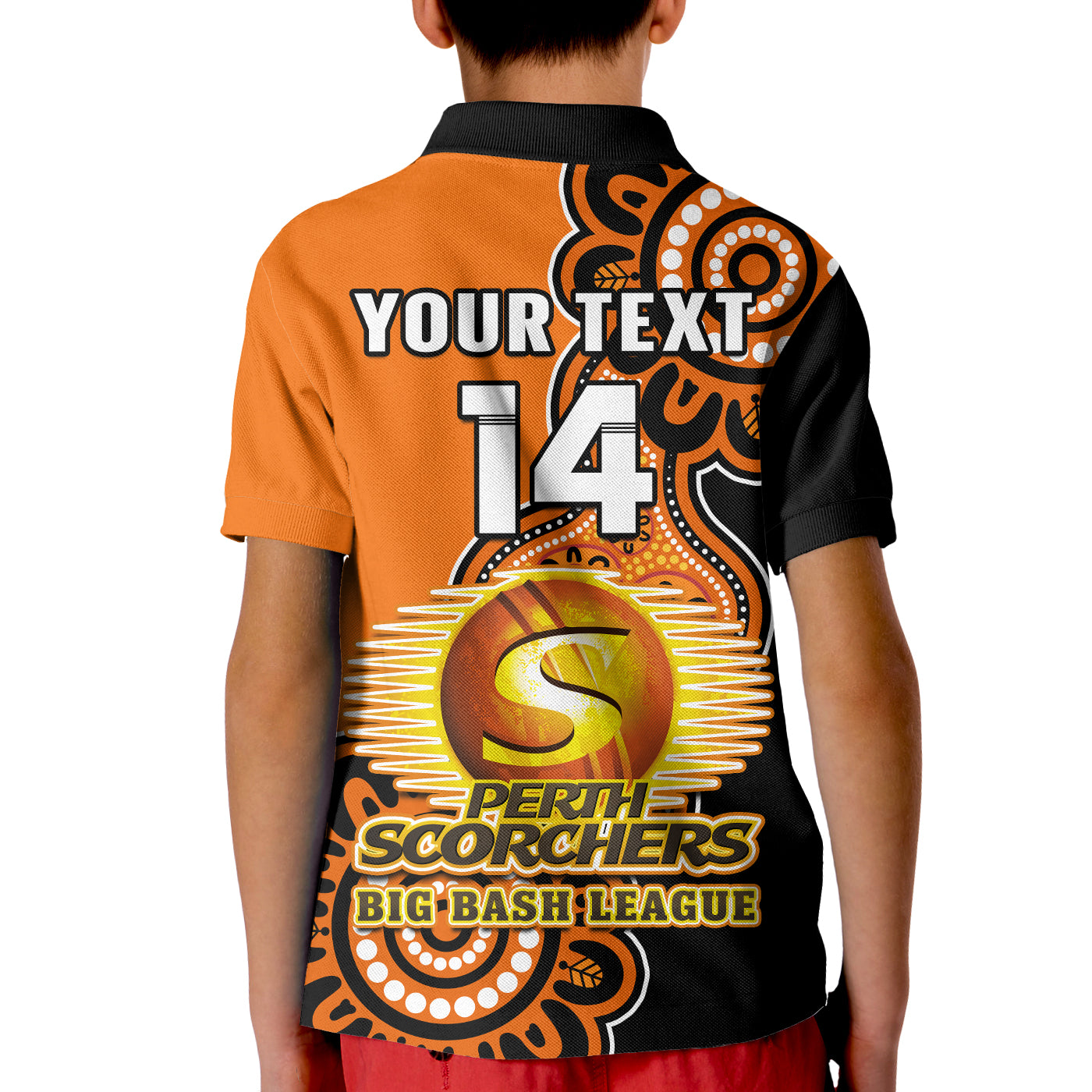 (Custom Text And Number) Perth Scorchers Cricket Polo Shirt We Are The Champions Aboriginal - Vibe Hoodie Shop