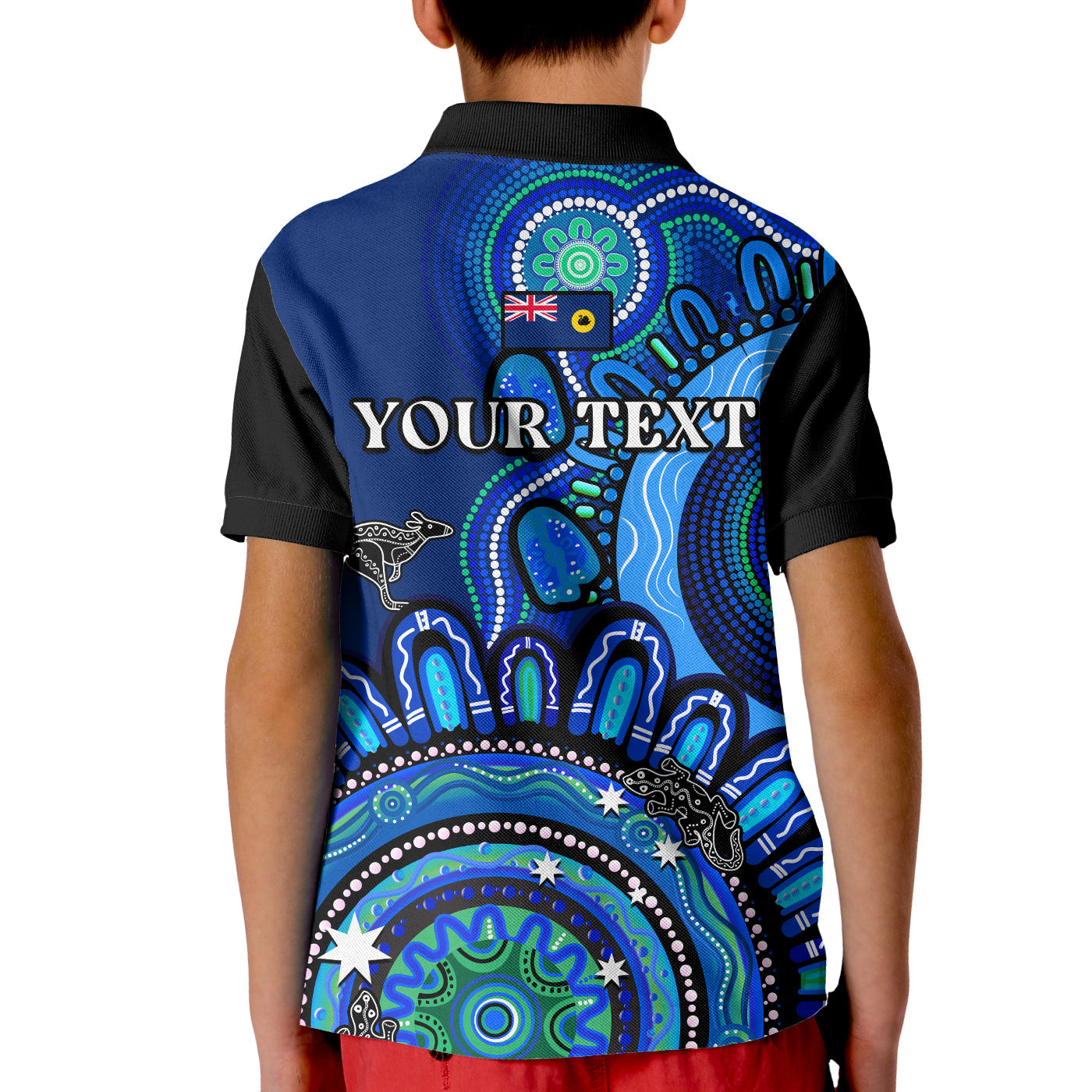 (Custom Personalised) Western Australia State Polo Shirt KID WA Aussie Indigenous Art - Vibe Hoodie Shop