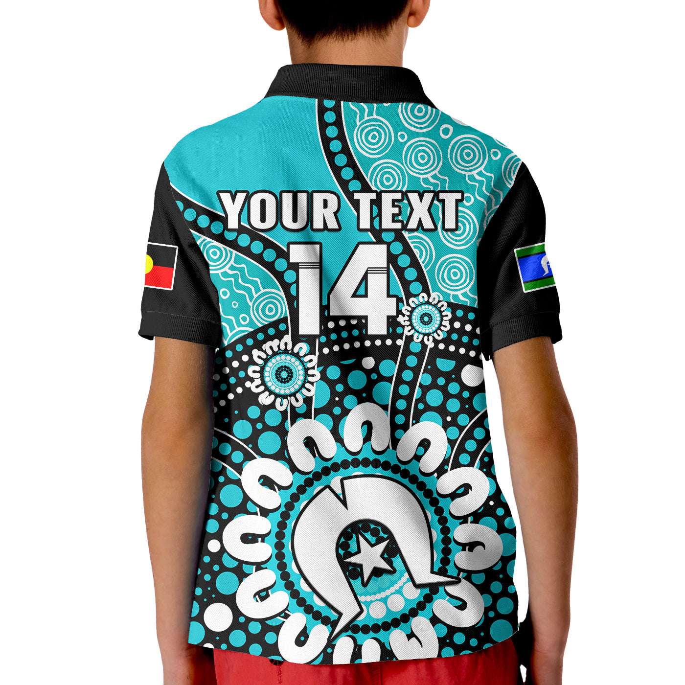 (Custom Text And Number) Brisbane Heat NAIDOC 2023 Polo Shirt KID Indigenous For Our Elders - Vibe Hoodie Shop