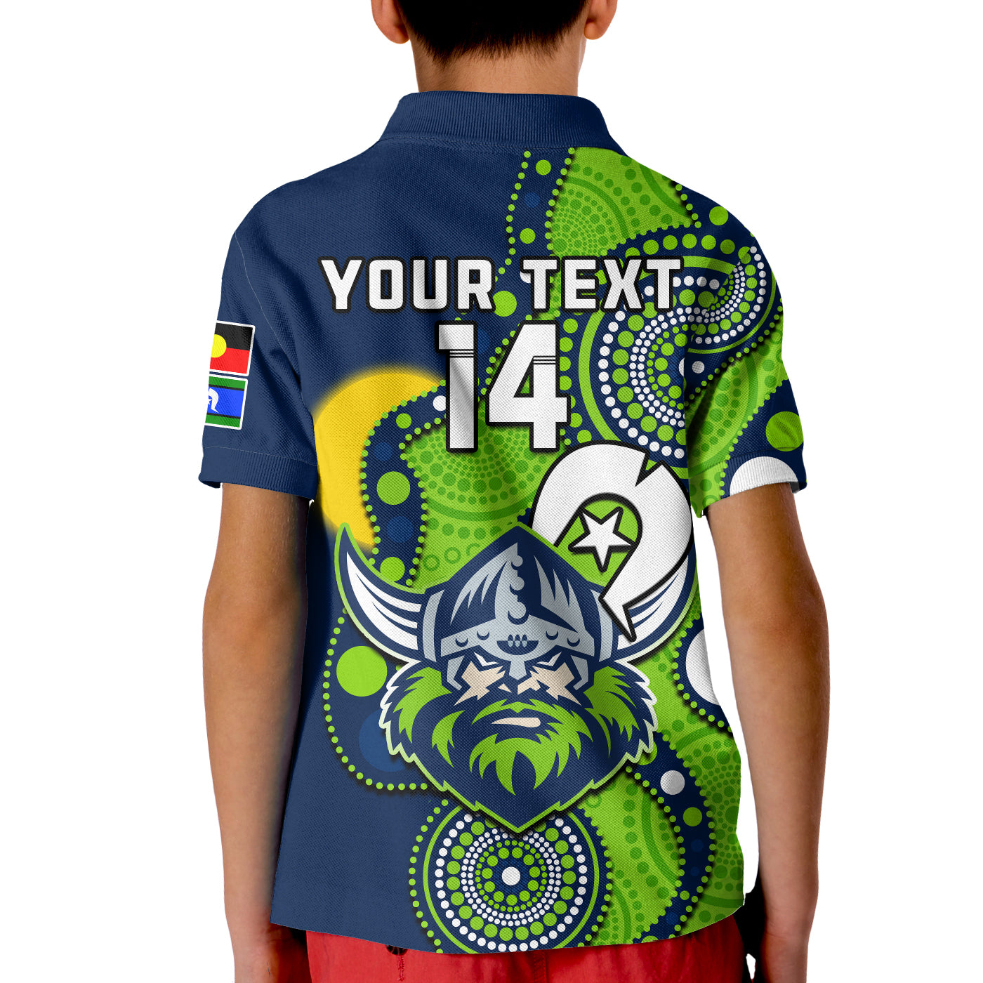 (Custom Text And Number) Raiders Rugby NAIDOC 2023 Polo Shirt Canberra For Our Elders Indigenous Art - Vibe Hoodie Shop