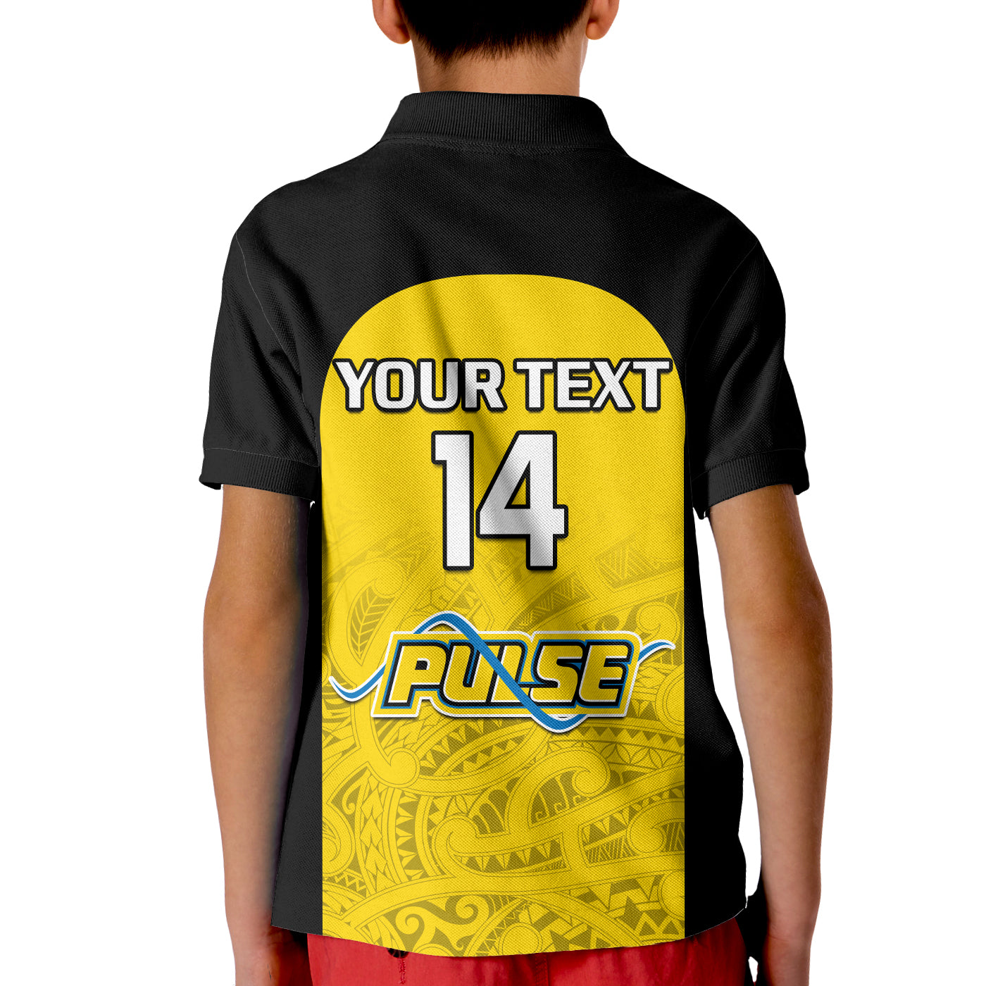 (Custom Text And Number) Aotearoa Netball Polo Shirt KID Central Pulse 2023 ANZ Premiership - Vibe Hoodie Shop