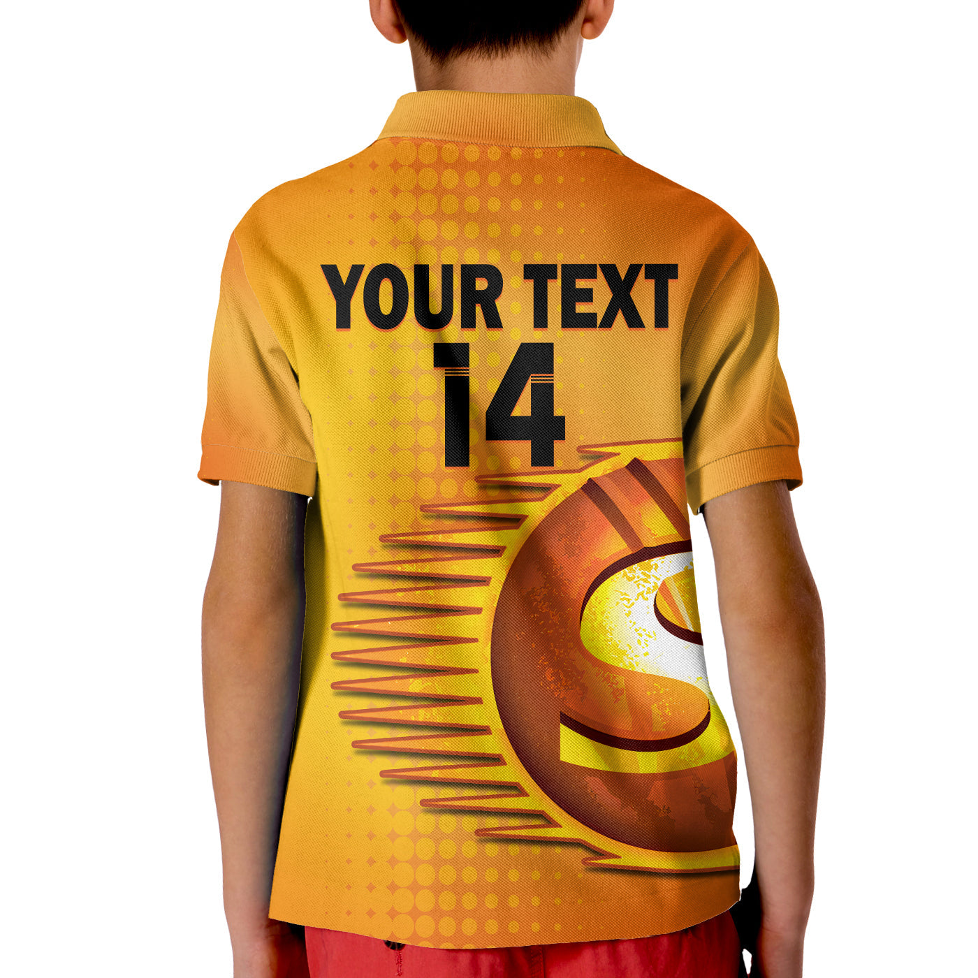 (Custom Text And Number) Perth Scorchers Cricket 2023 Polo Shirt KID Simple Style - Vibe Hoodie Shop