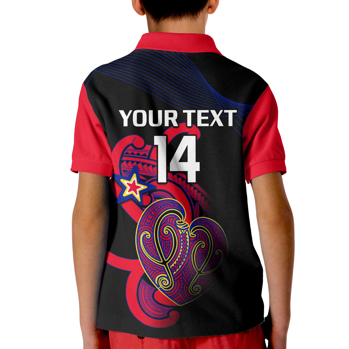 (Custom Text And Number) Aotearoa Netball Polo Shirt KID Waikato Bay of Plenty Magic 2023 ANZ Premiership - Vibe Hoodie Shop