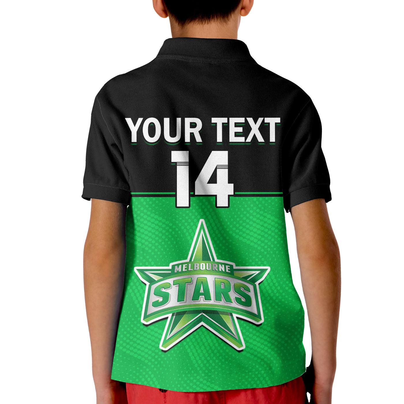 (Custom Text And Number) Melbourne Stars Cricket Polo Shirt KID Est 2011 Sporty - Vibe Hoodie Shop