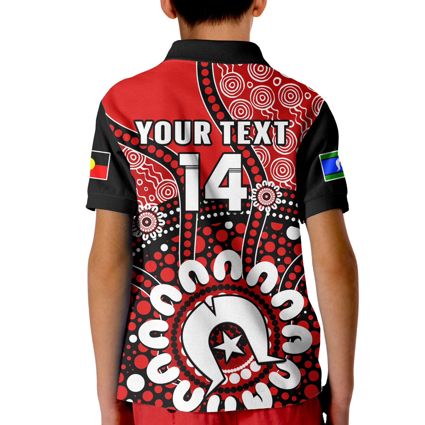 (Custom Text And Number) Melbourne Renegades NAIDOC 2023 Polo Shirt KID Indigenous For Our Elders - Vibe Hoodie Shop