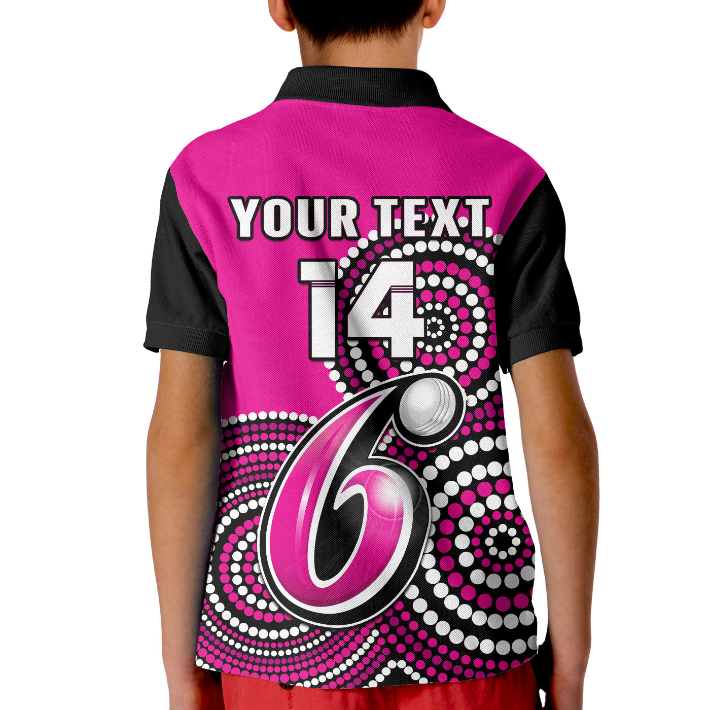 (Custom Text And Number) Sydney Sixers Cricket Polo Shirt Champions BBL12 Proud Indigenous Art - Vibe Hoodie Shop