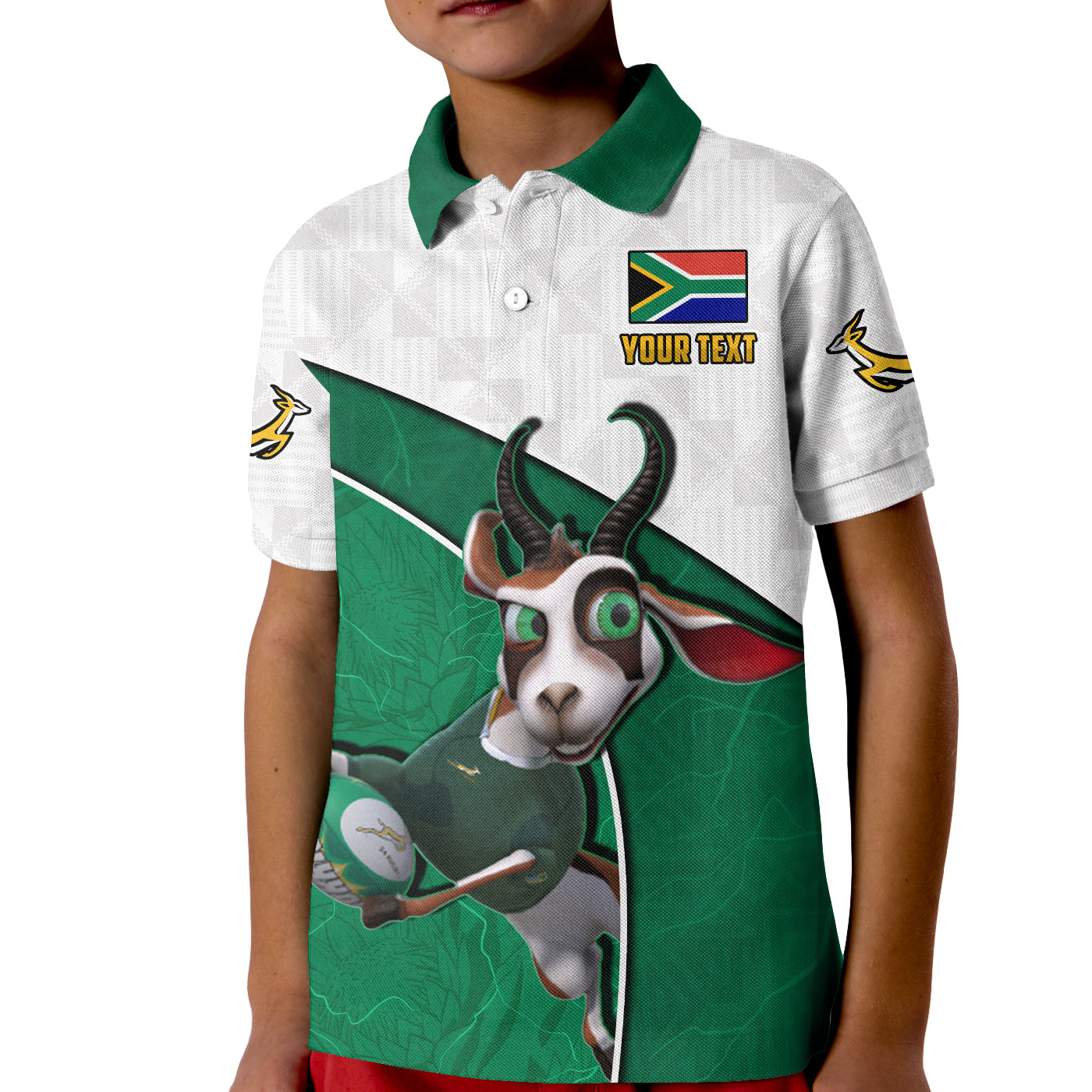 (Custom Personalised) South Africa Rugby Polo Shirt Proudly Springboks Cartoon Bokke African Pattern - Vibe Hoodie Shop