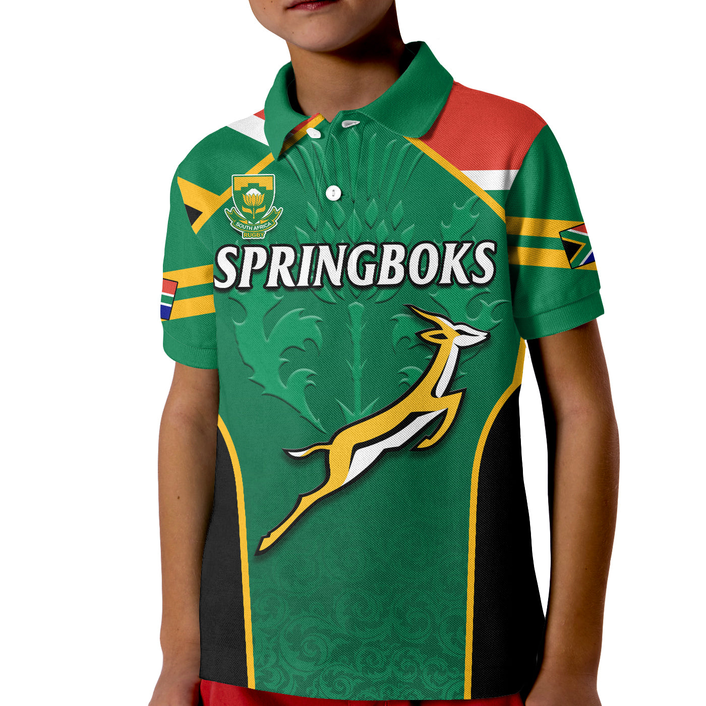 (Custom Text And Number) South Africa Rugby Polo Shirt Springboks 2022 Sporty Style Go Amabokoboko - Vibe Hoodie Shop