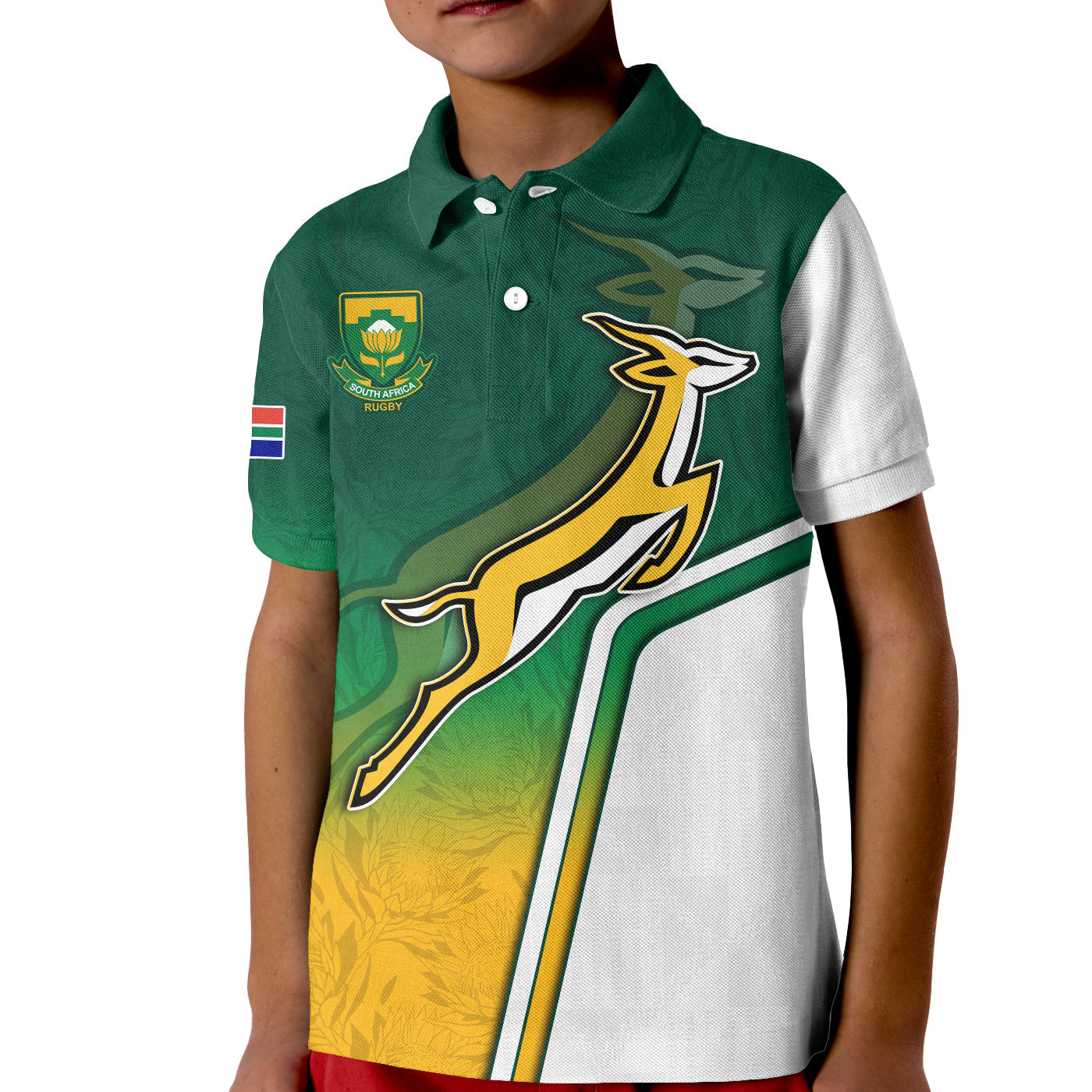 South Africa Rugby Polo Shirt Protea Flower Springboks Go Bokke - Vibe Hoodie Shop