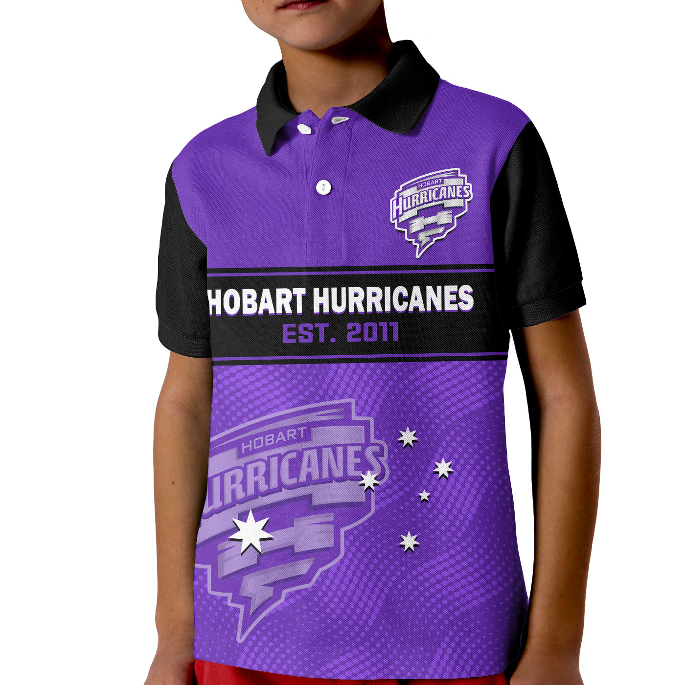 Hobart Hurricanes Cricket Polo Shirt Est 2011 Sporty - Vibe Hoodie Shop