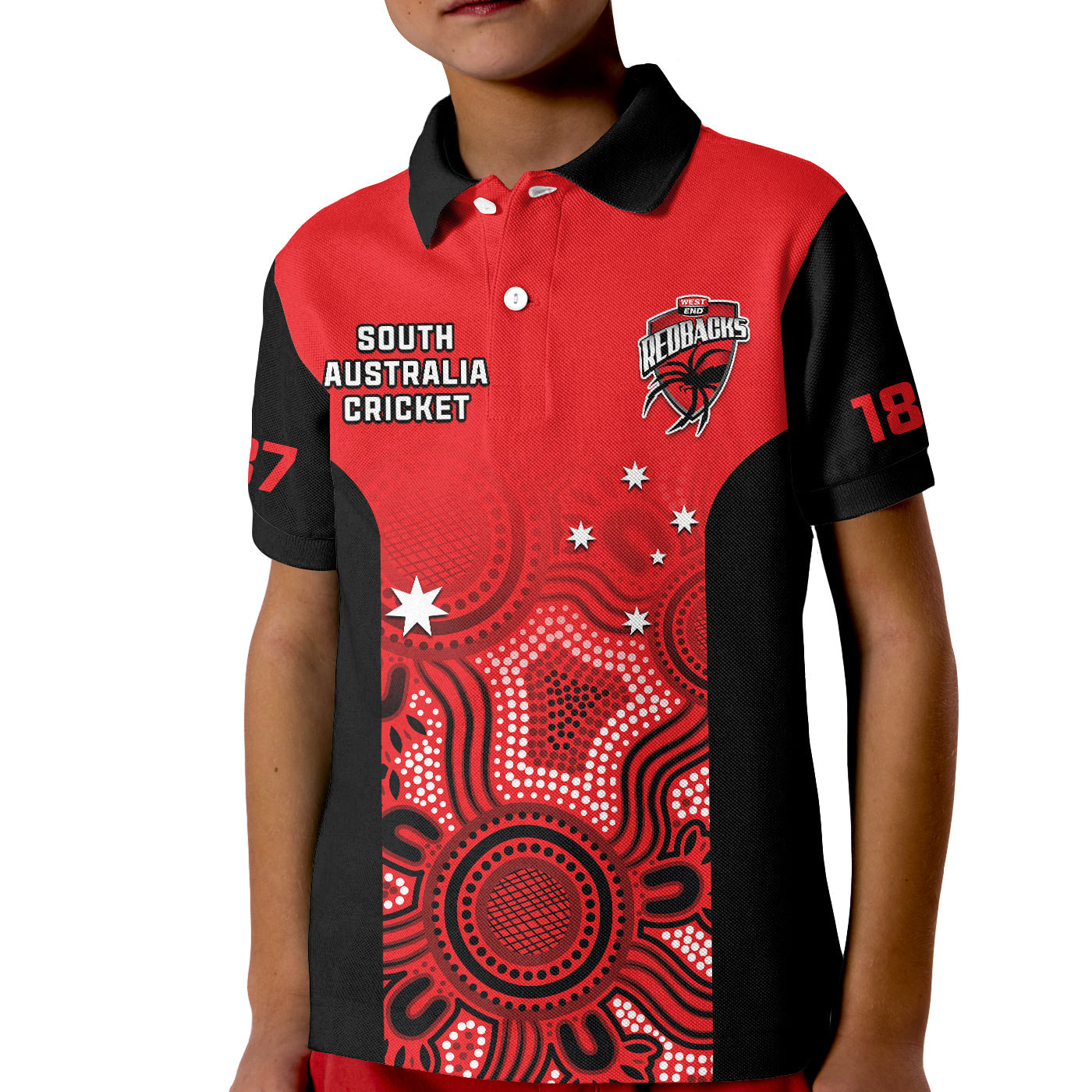 South Australia Cricket 2023 Polo Shirt West End Redbacks Sheffield Shield Indigenous - Vibe Hoodie Shop