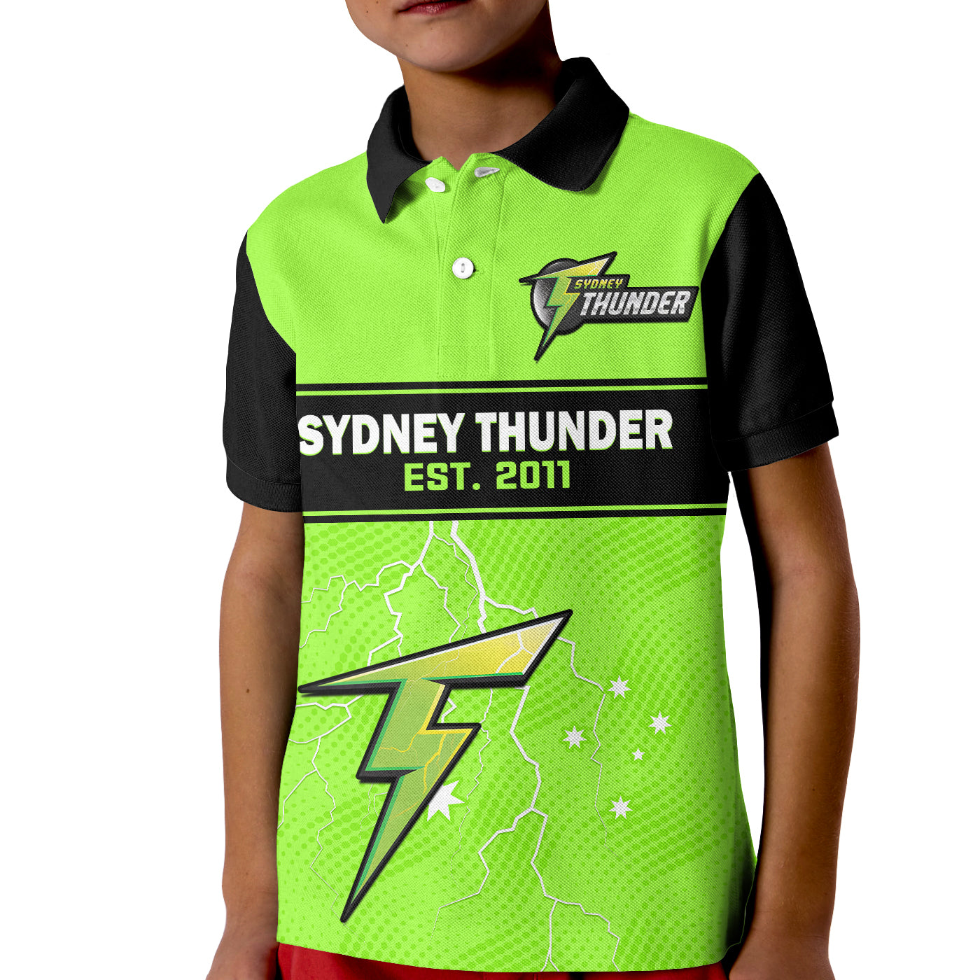 Sydney Thunder Cricket Polo Shirt Est 2011 Sporty - Vibe Hoodie Shop