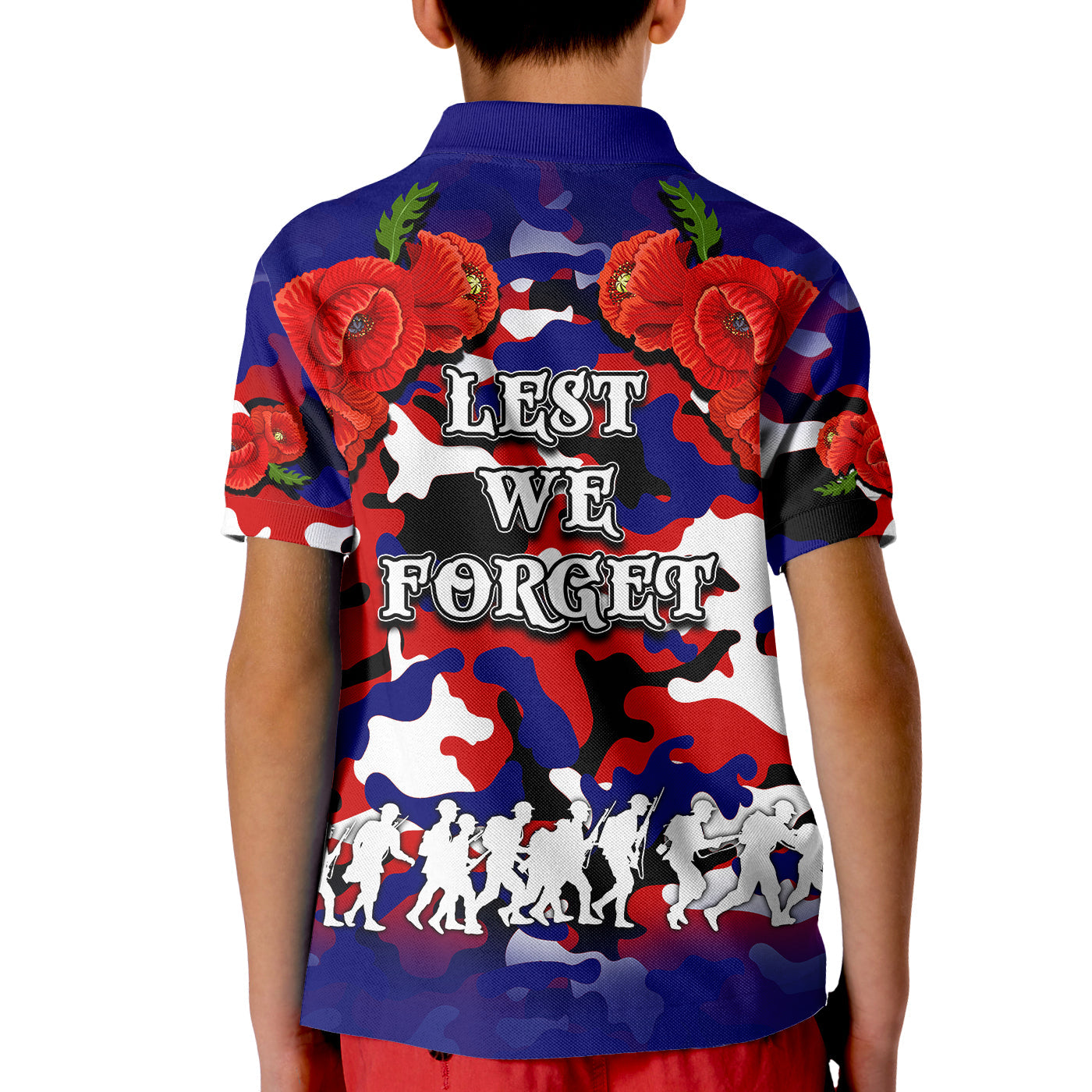 ANZAC Day Polo Shirt Roosters Army Style - Vibe Hoodie Shop