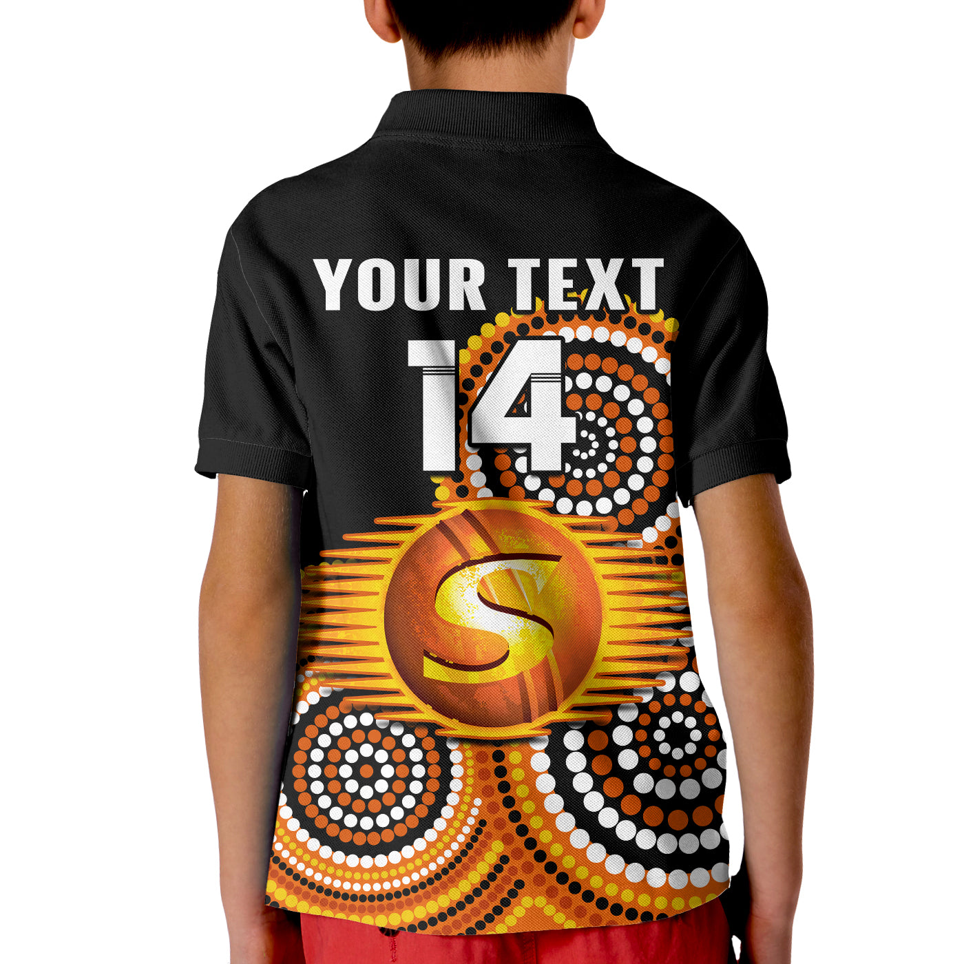 (Custom Text And Number) Perth Scorchers Cricket Polo Shirt Champions BBL12 Proud Indigenous Art - Vibe Hoodie Shop