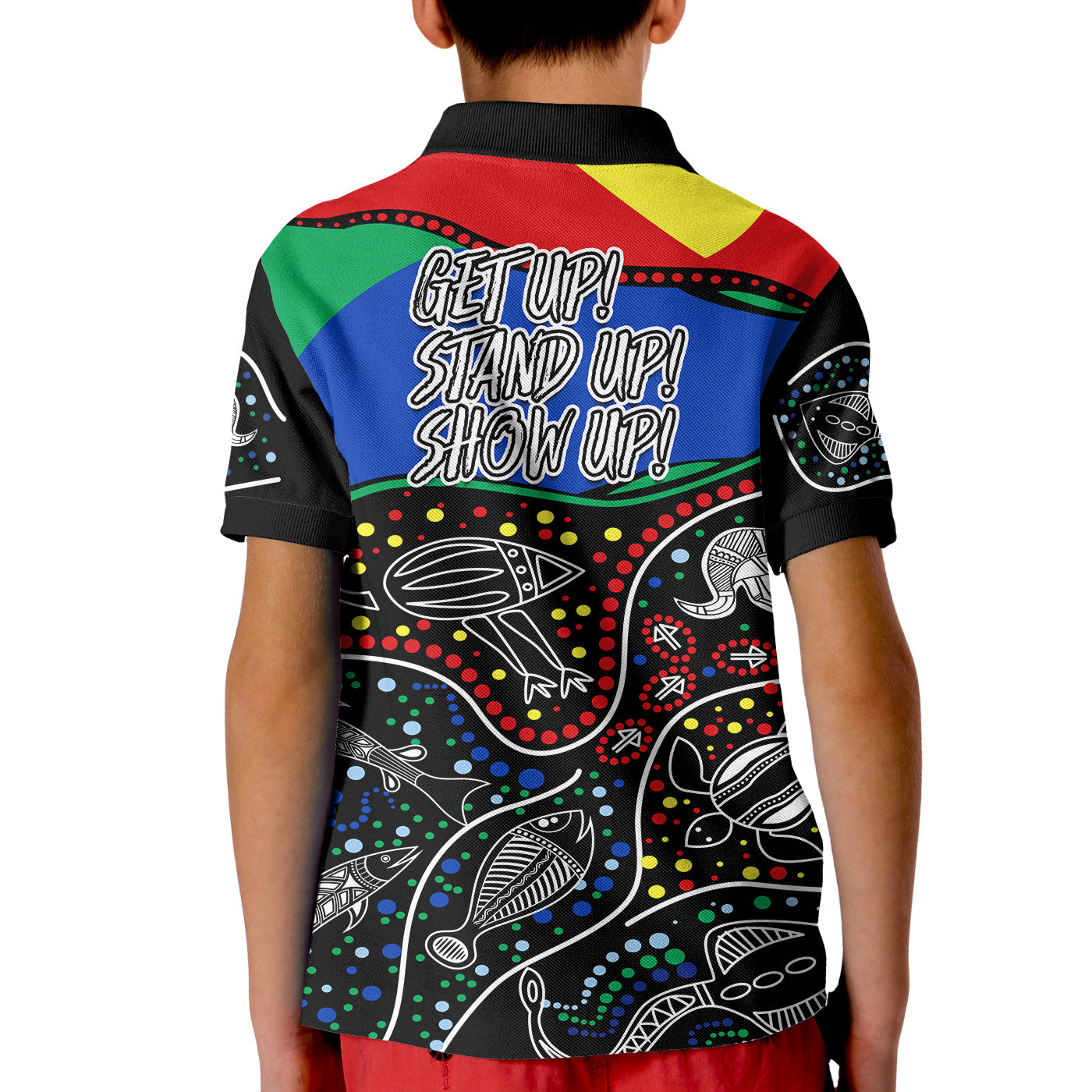 NAIDOC Week 2022 Polo Shirt KID National Aborigines And Torres Strait Islander Animals Aboriginal - Vibe Hoodie Shop