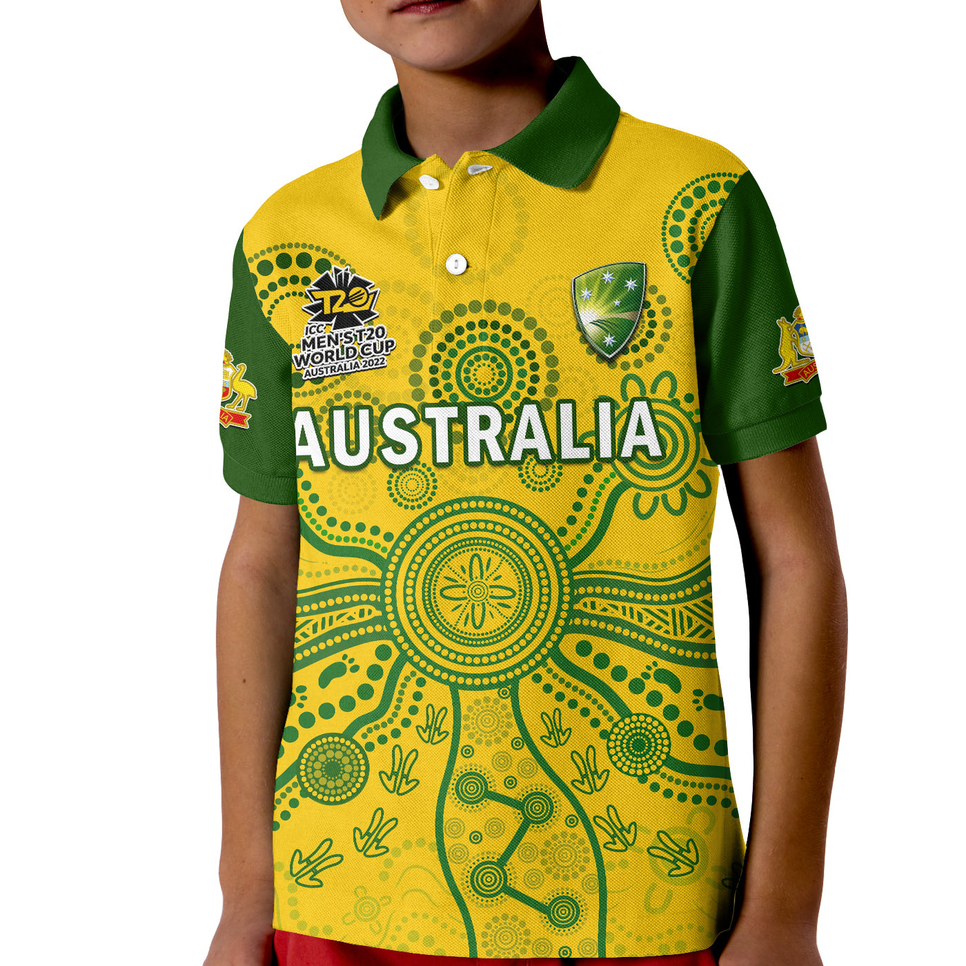 Australia Cricket Polo Shirt Aussie 2022 Mens T20 World Cup - Vibe Hoodie Shop