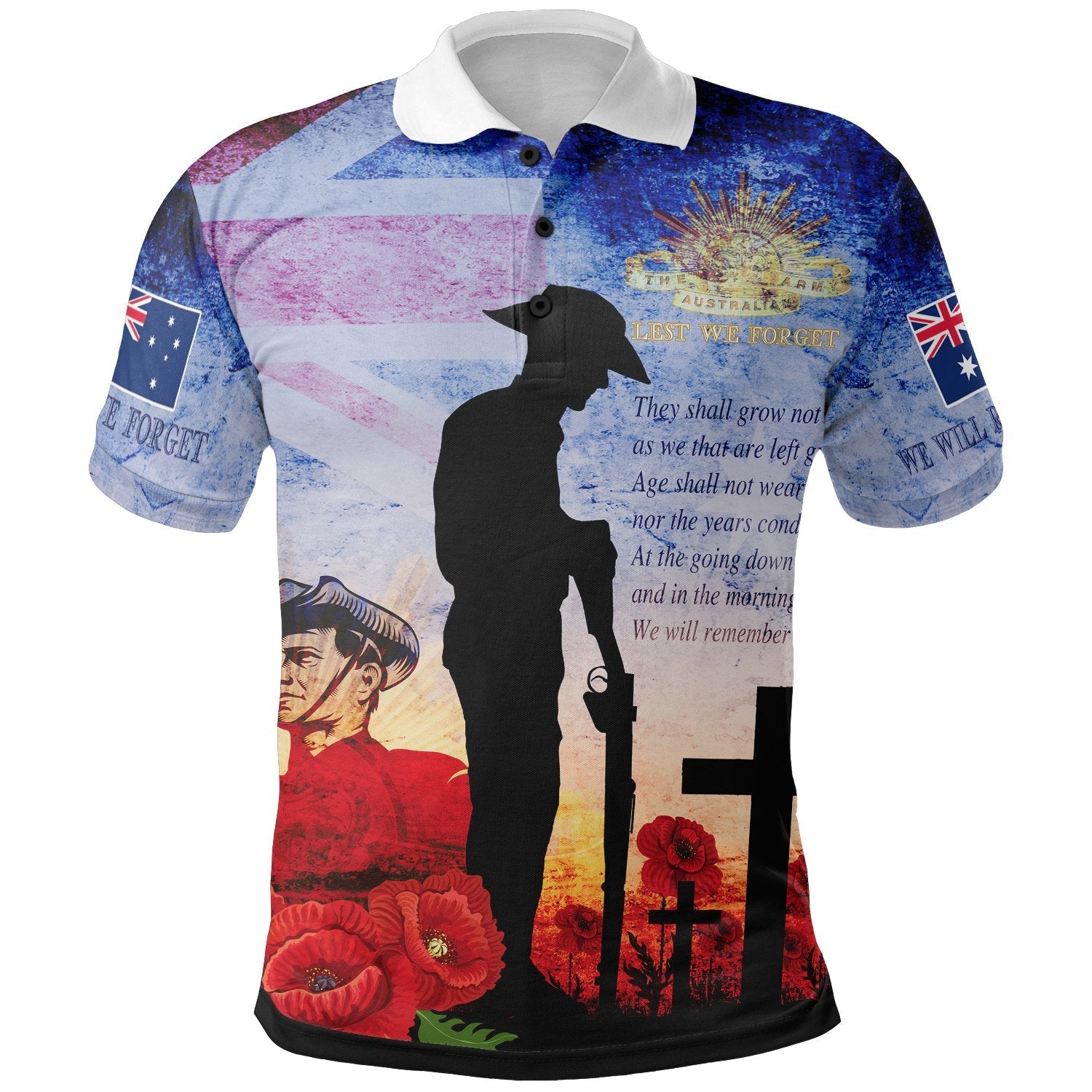 ANZAC Polo Shirts - ANZAC 2020 Lest We Forget The Australian Army - Vibe Hoodie Shop