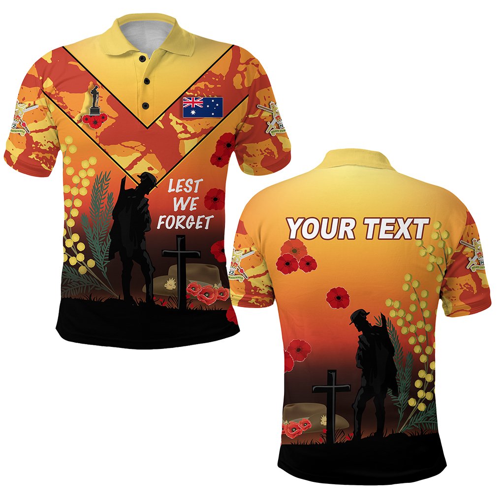 (Custom Personalised) Australian ANZAC Day Polo Shirt Lest We Forget 2021 - Style - Vibe Hoodie Shop