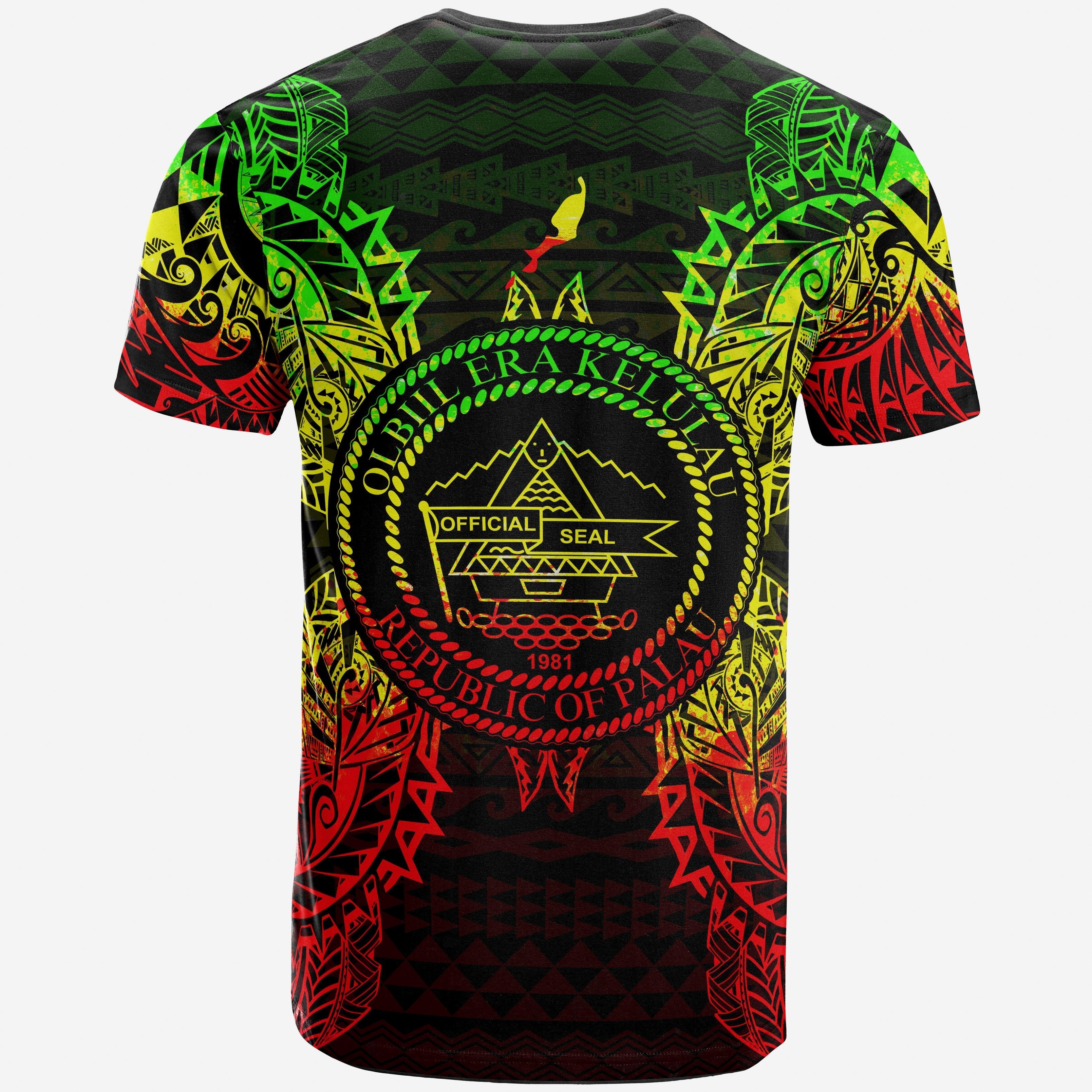 Vibe Hoodie Palau All T shirt - Palau Seal Map Polynesian Tattoo Reggae - Vibe Hoodie Shop