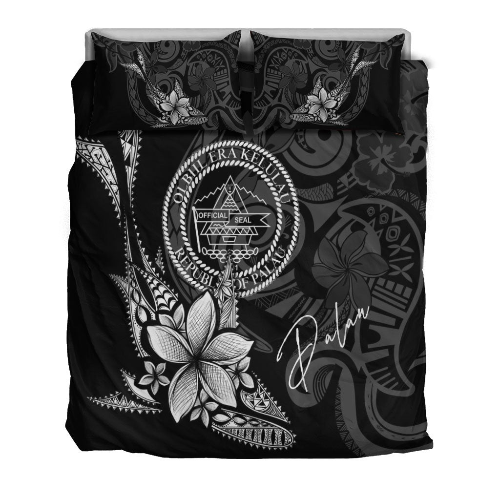 Palau Bedding Set - Fish With Plumeria Flowers Style - Vibe Hoodie Shop