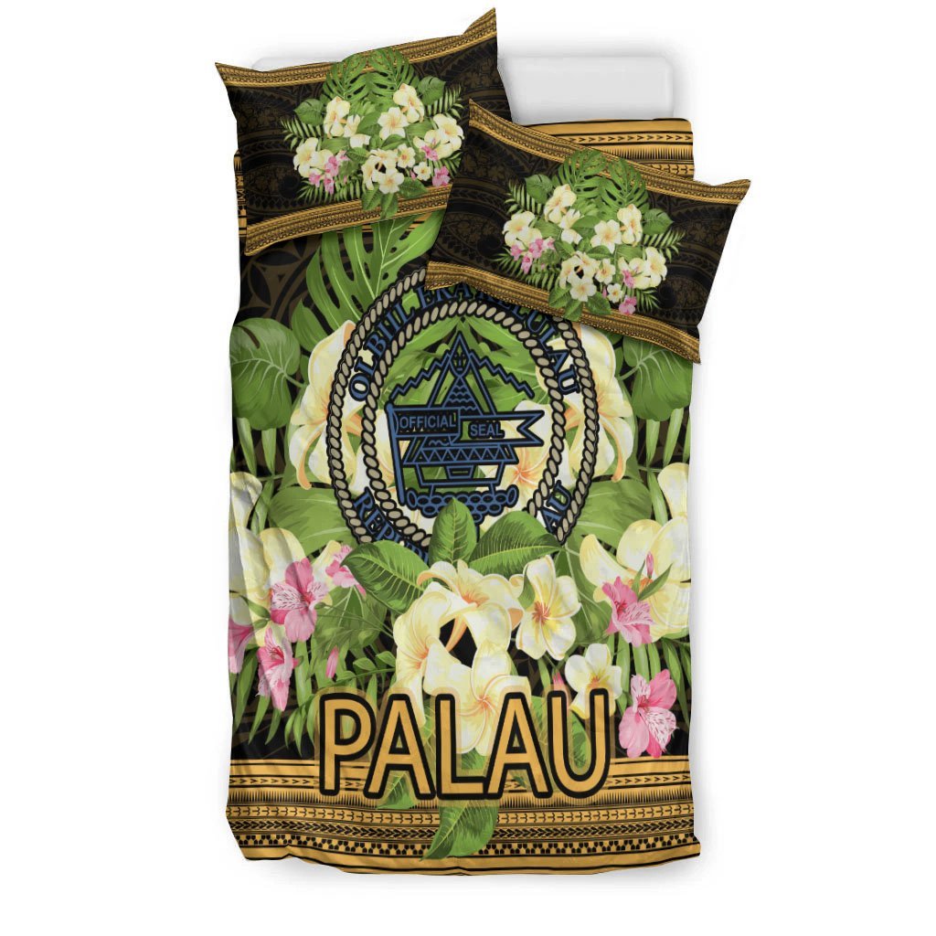 Palau Bedding Set - Polynesian Gold Patterns Collection - Vibe Hoodie Shop