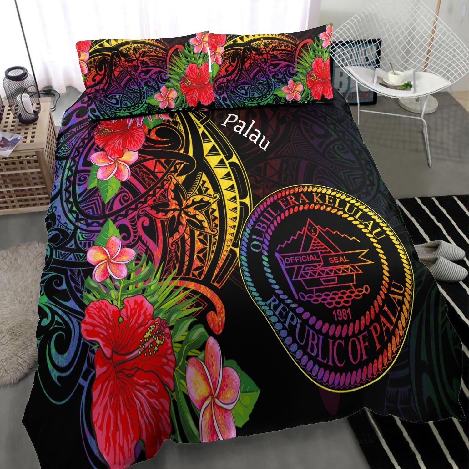 Palau Bedding Set - Tropical Hippie Style - Vibe Hoodie Shop