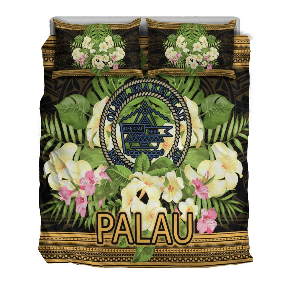 Palau Bedding Set - Polynesian Gold Patterns Collection - Vibe Hoodie Shop