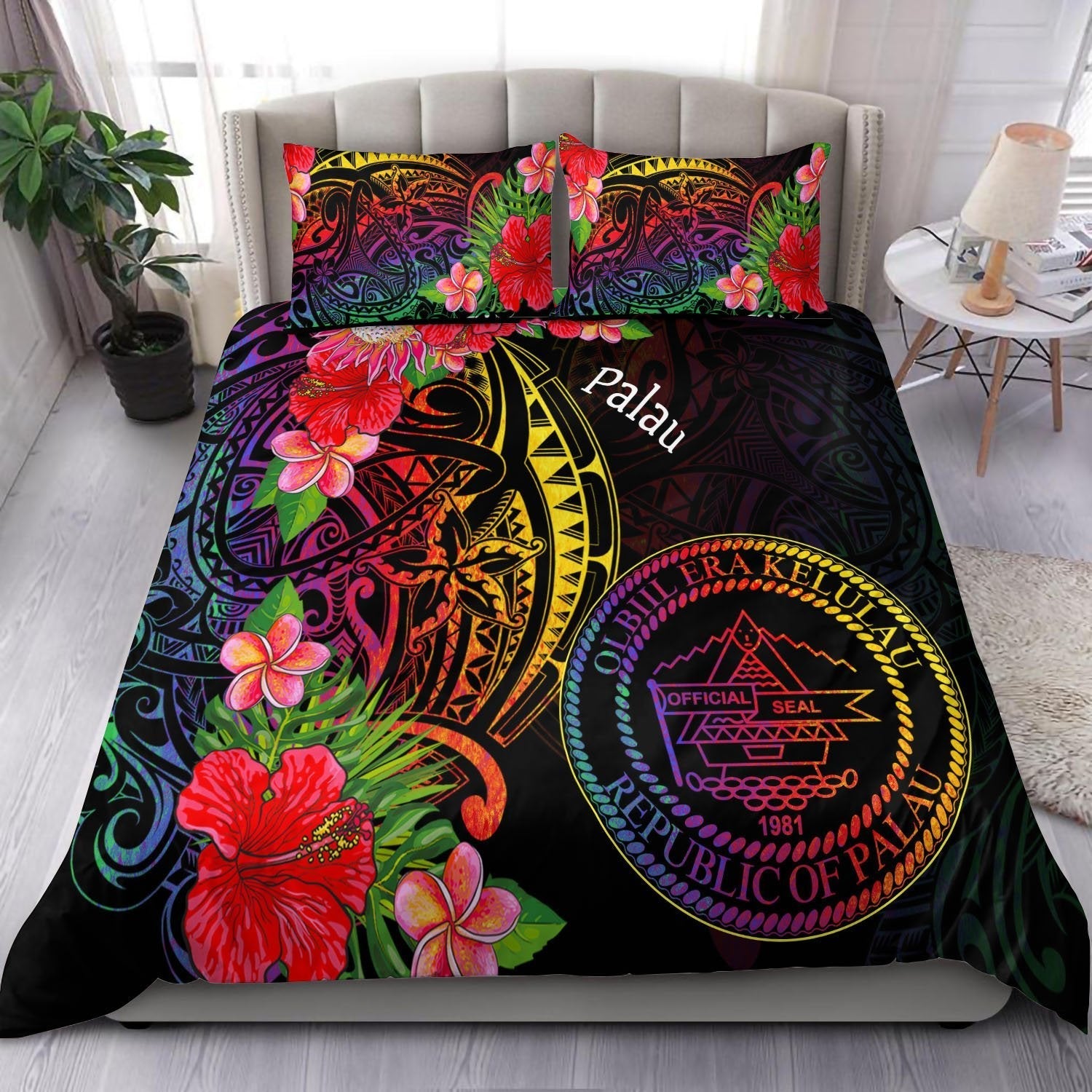 Palau Bedding Set - Tropical Hippie Style - Vibe Hoodie Shop