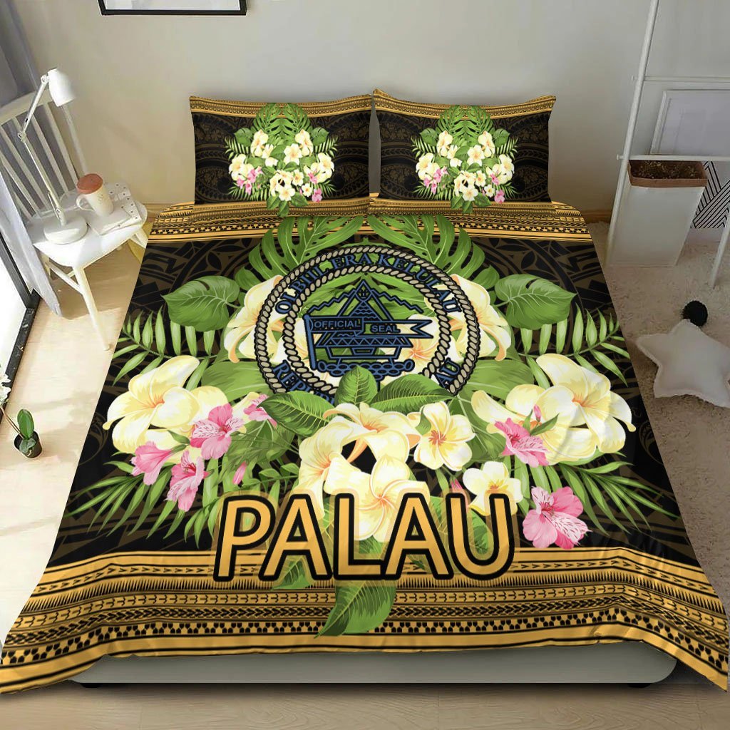 Palau Bedding Set - Polynesian Gold Patterns Collection - Vibe Hoodie Shop