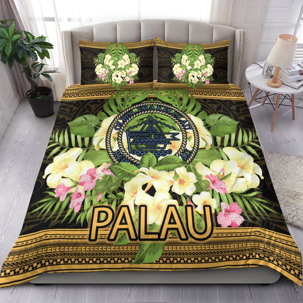 Palau Bedding Set - Polynesian Gold Patterns Collection - Vibe Hoodie Shop