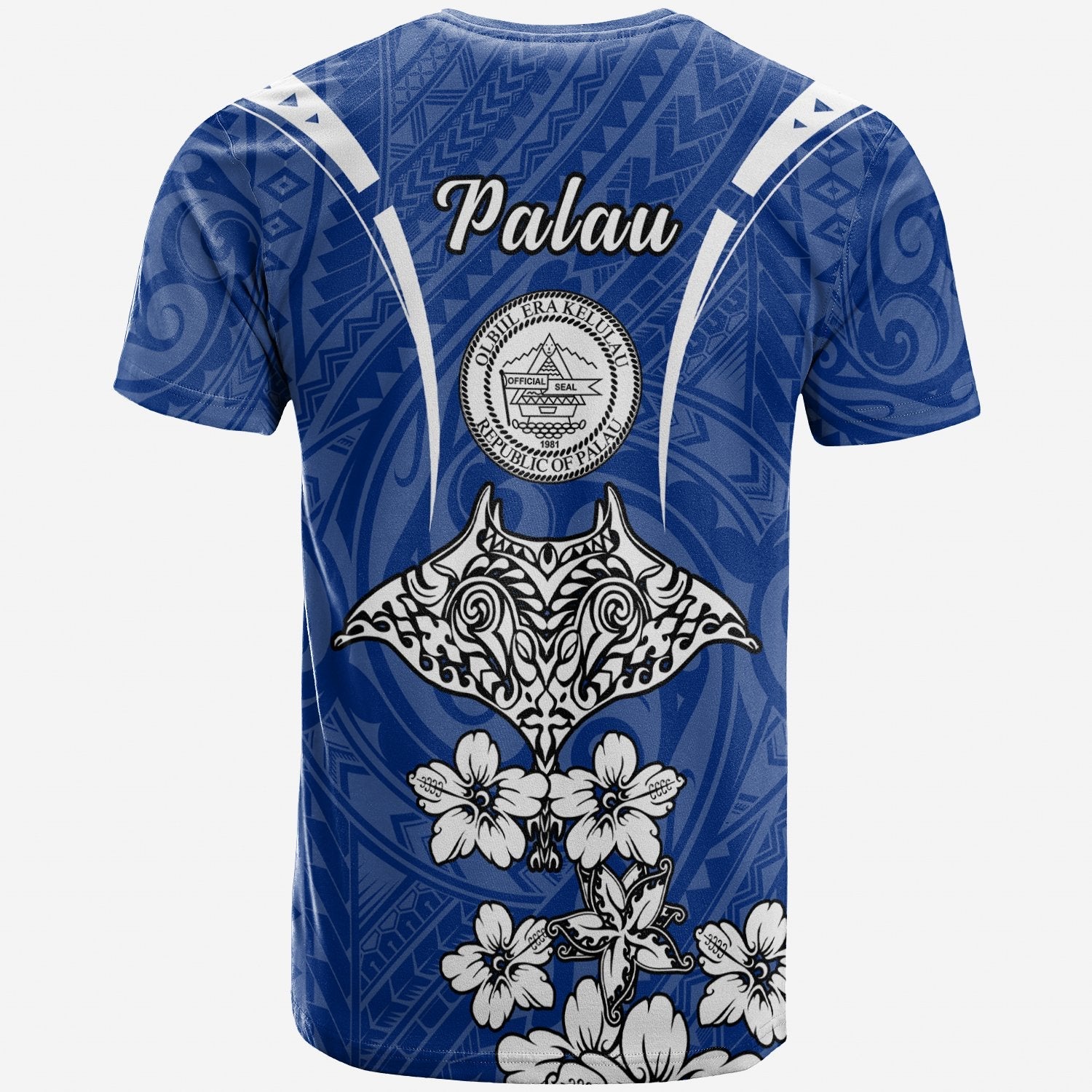 Palau T shirt - Ray Hibiscus - Vibe Hoodie Shop