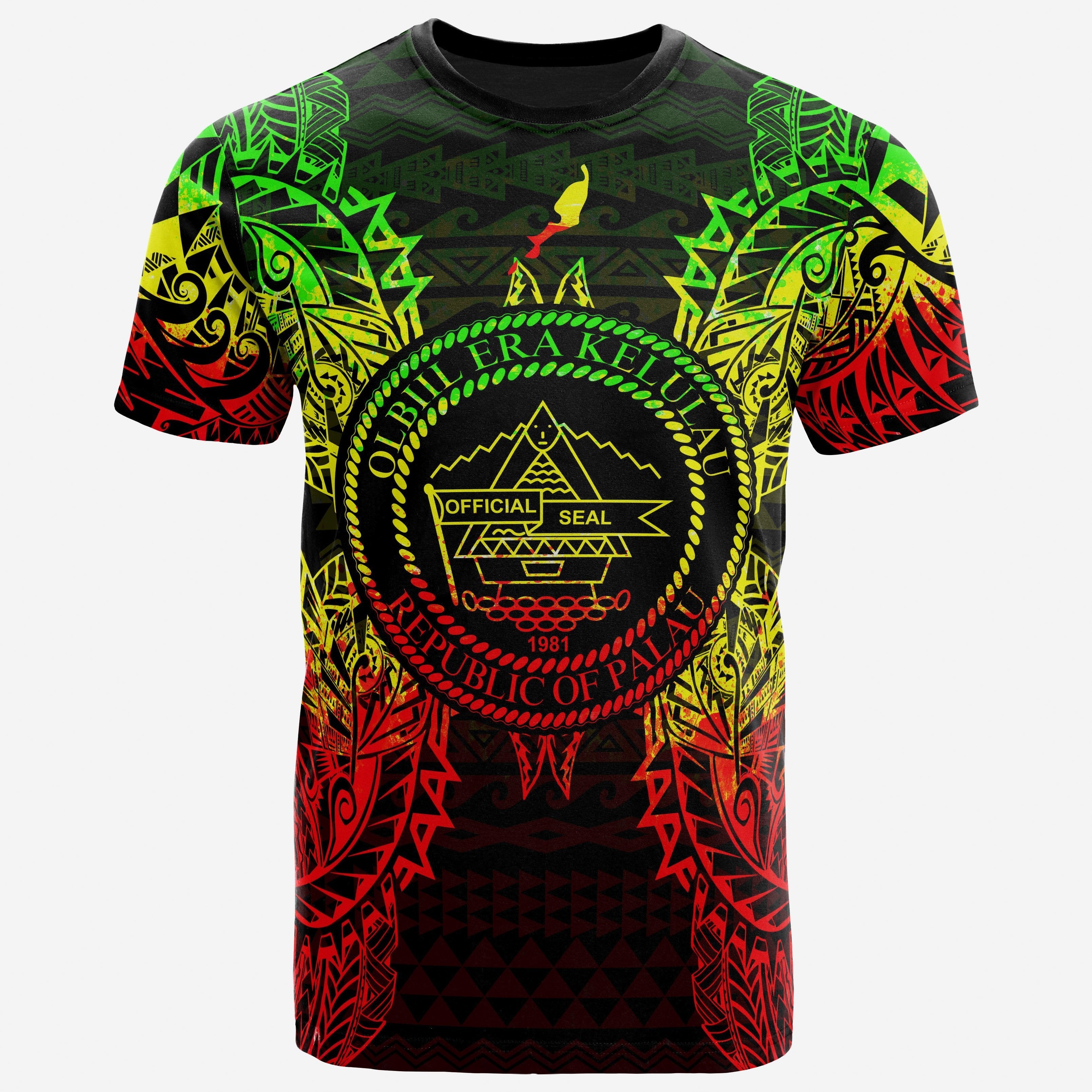 Vibe Hoodie Palau All T shirt - Palau Seal Map Polynesian Tattoo Reggae - Vibe Hoodie Shop