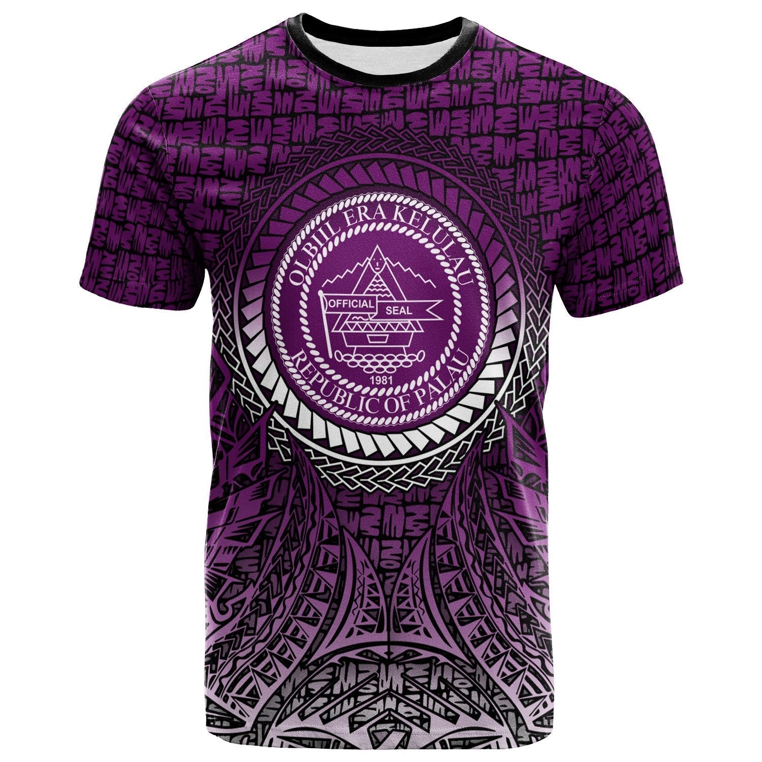 Vibe Hoodie Palau T shirt - Circle Pattern Purple - Vibe Hoodie Shop