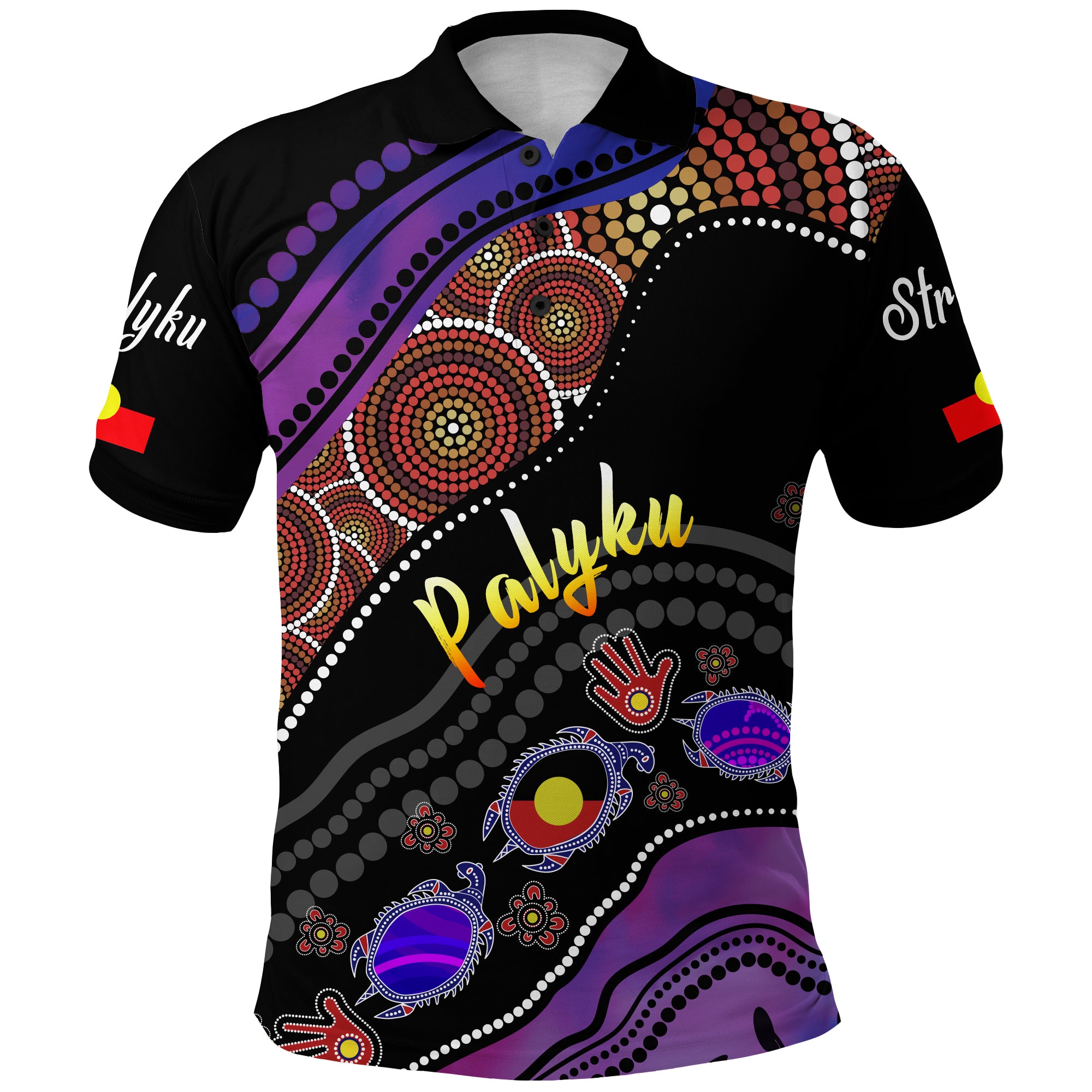 Palyku Aussie Aboriginal Custom Personalised Polo Shirt Heal Country - Vibe Hoodie Shop