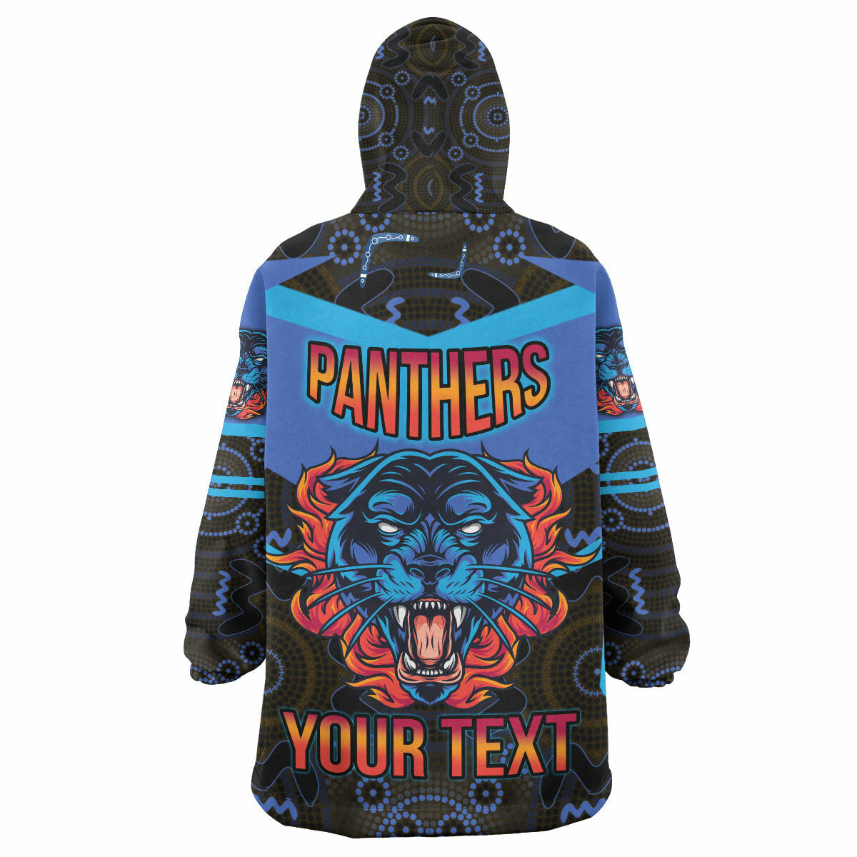 Panthers Rugby Snug Hoodie - Custom Angry Panther Style Wearable Blanket Hoodie RLT14 - Vibe Hoodie Shop