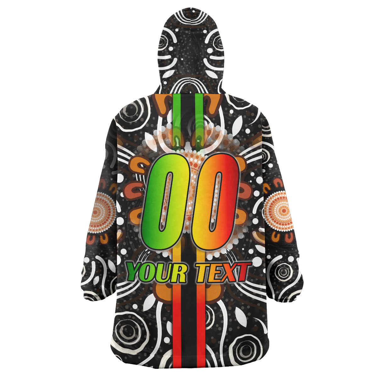 Panthers Rugby Snug Hoodie - Custom Panthers Rugby Ball Aboriginal Indigenous Sport Style Wearable Blanket Hoodie - Vibe Hoodie Shop